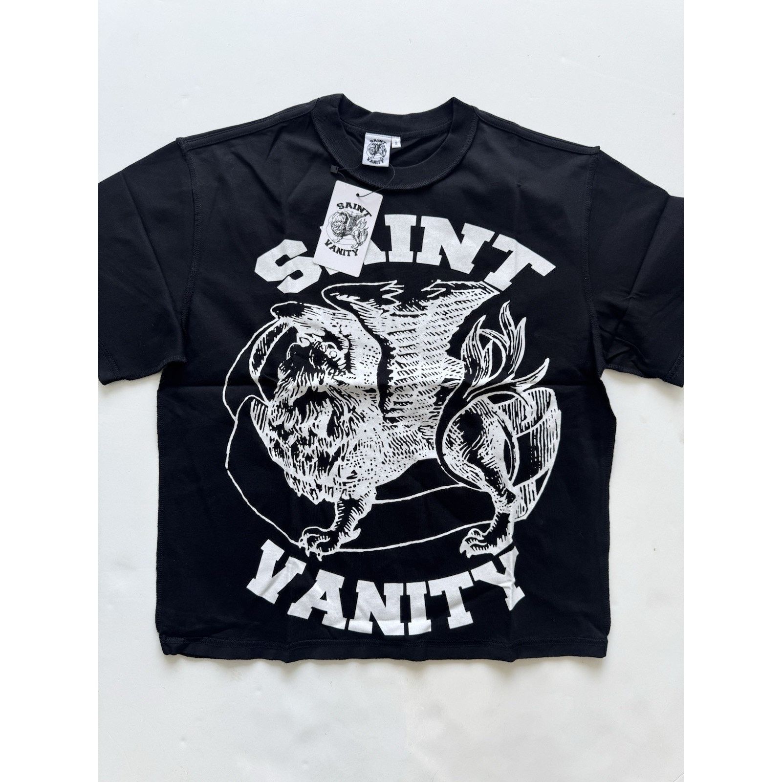 Saint Vanity Griffin Tee Black Mens Small Streetwear