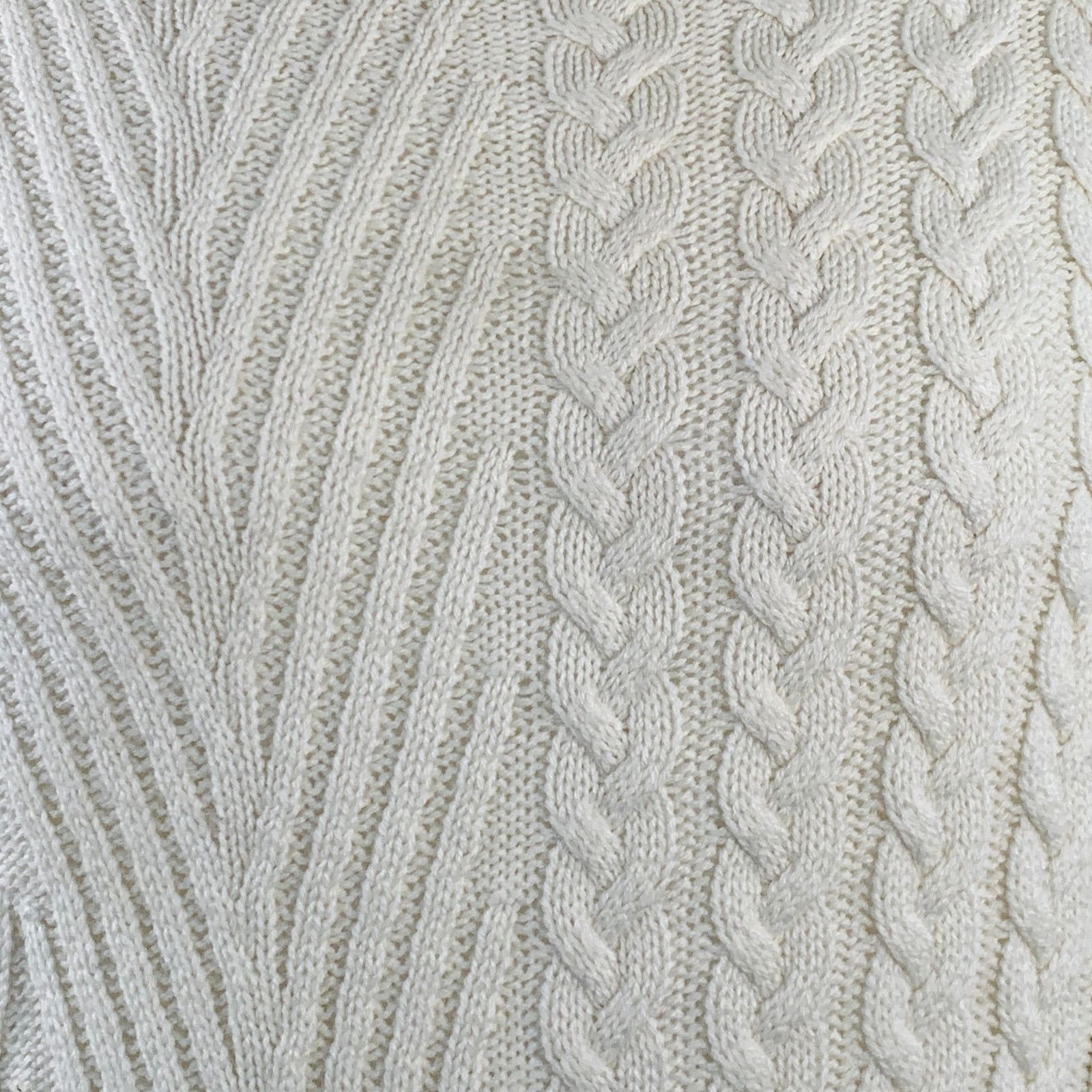 Haider Ackermann Size M Cream Cable Knit Cashmere Turtleneck Sweater Size US M / EU 48-50 / 2 - 2 Thumbnail