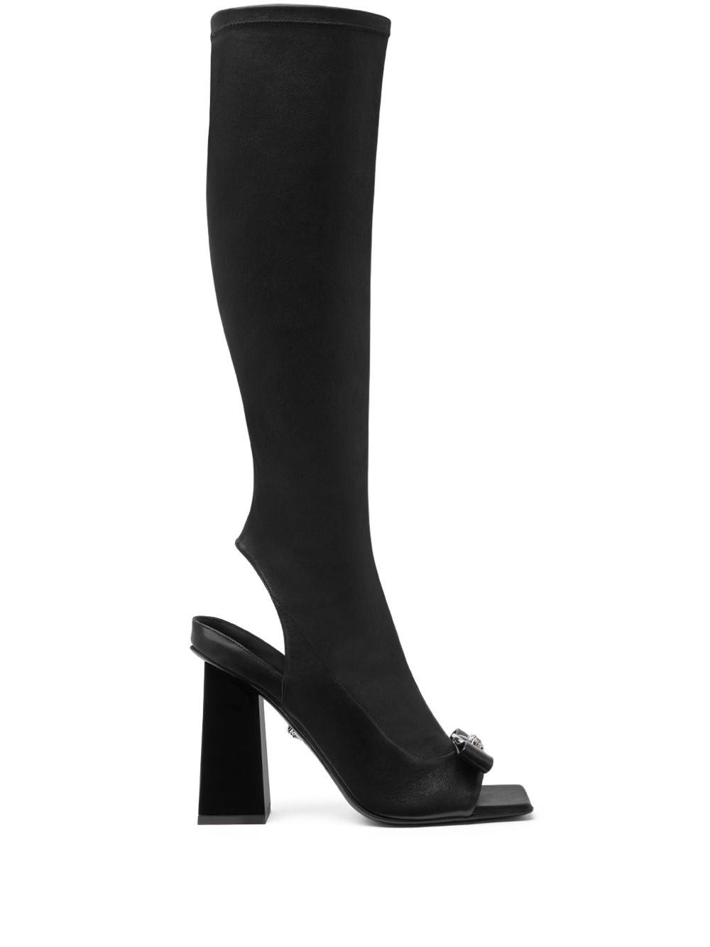 Versace Versace Gianni Ribbon Open Knee High Boots 100mm SIZE 47 Size ONE SIZE - 1 Thumbnail