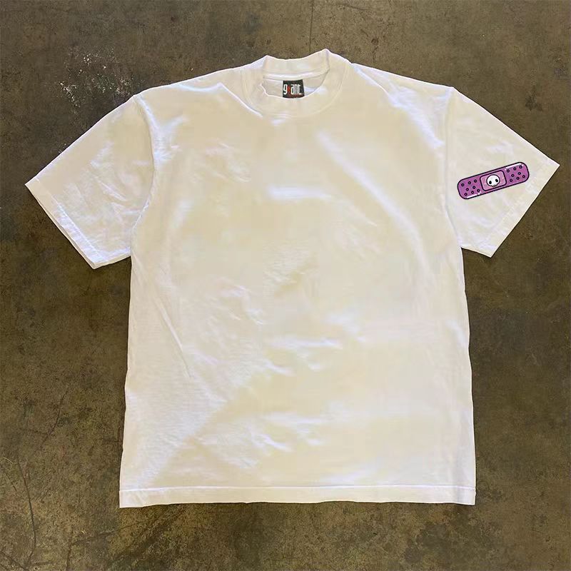 Vintage White Loose Sleeve Convenient Sticker Short Sleeve T Shirt Size US M / EU 48-50 / 2 - 2 Thumbnail