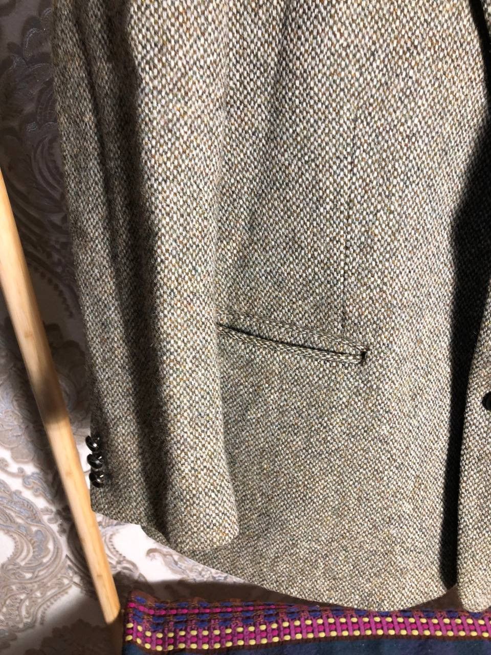 Harris Tweed VINTAGE HARRIS TWEED CLASSIC BLAZER SUIT JAKCET RETRO CASUAL Size 46R - 4 Thumbnail
