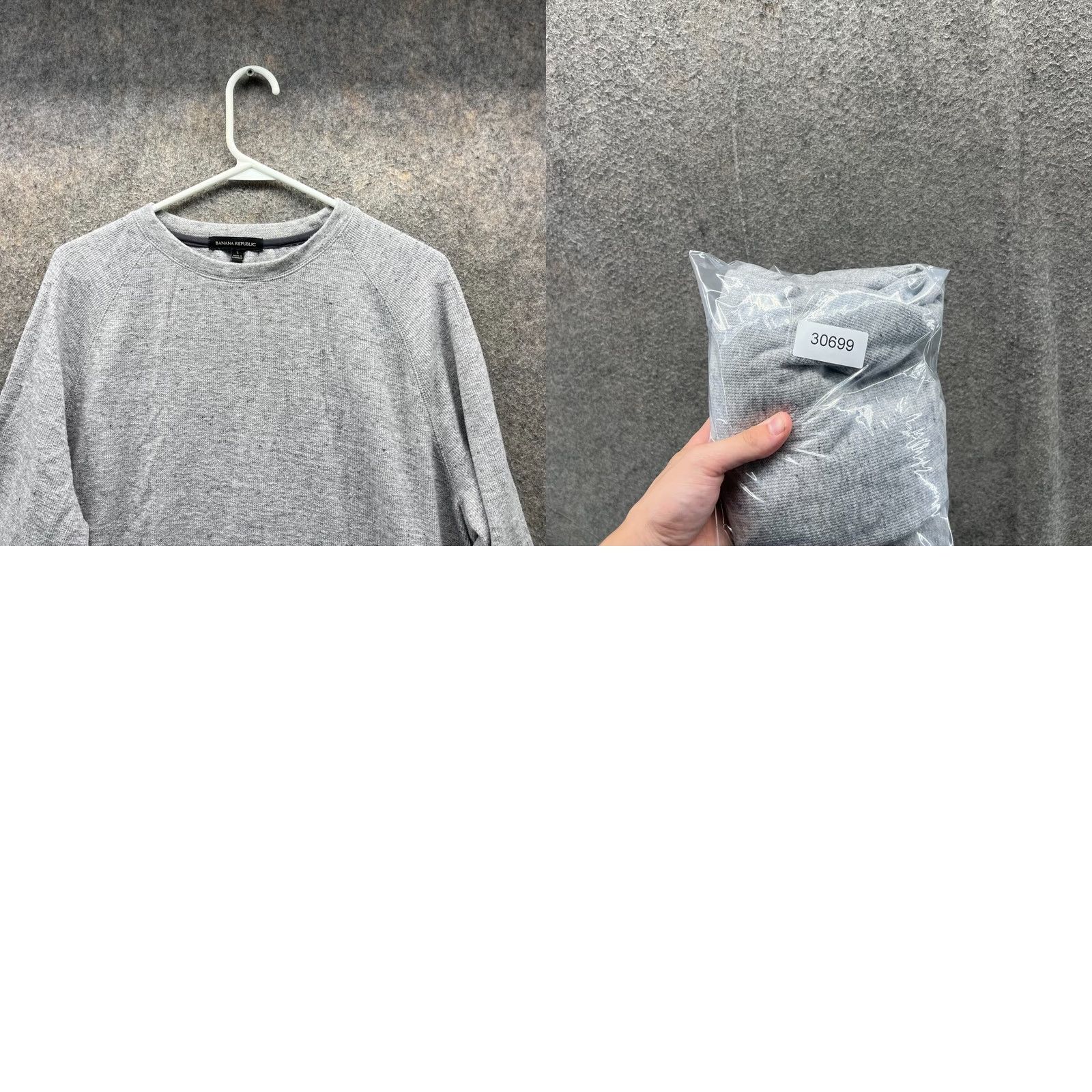 Banana Republic BANANA REPUBLIC Sweater Mens Large Gray Crewneck Pullover Fleece Long Sleeve Cotton All Seasons Regular Fit Vintage: No Size US L / EU 52-54 / 3 - 9 Thumbnail