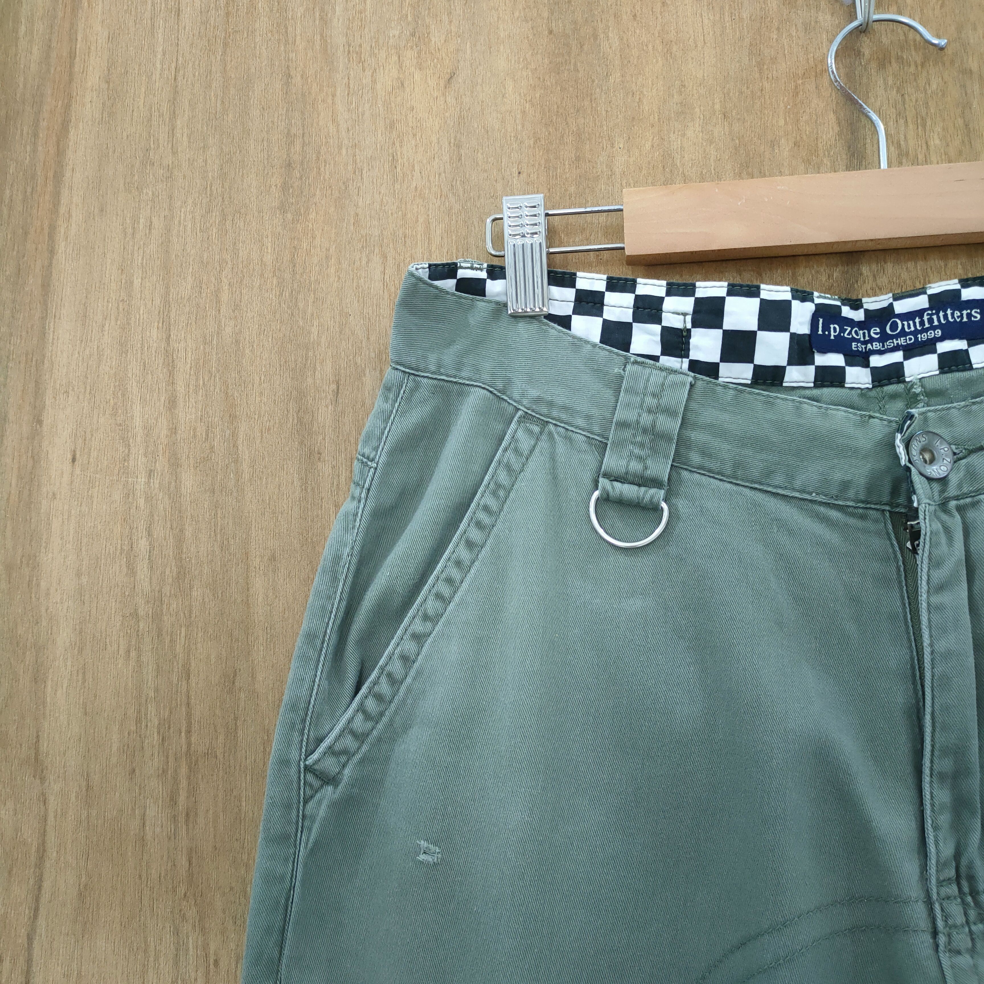 Japanese Brand VINTAGE I.P ZONE FADED GREEN CARGO PANTS Size US 30 / EU 46 - 5 Thumbnail