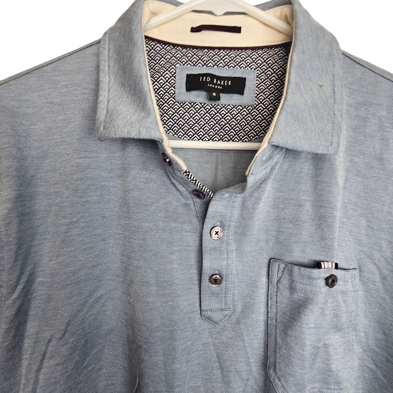 Ted Baker Ted Baker Mens LS Polo Shirt XL Designer Pullover Business Size US XL / EU 56 / 4 - 2 Thumbnail