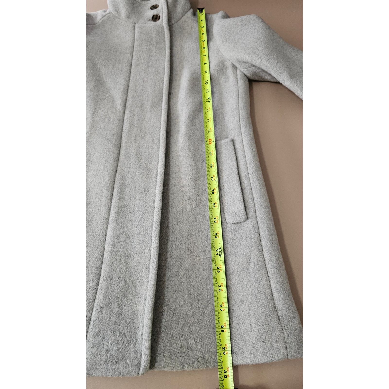 J.Crew NWT J.CREW Gray Wool Blend Button Neck Winter City Coat 00P Size XXS / US 00 / IT 34 - 9 Thumbnail