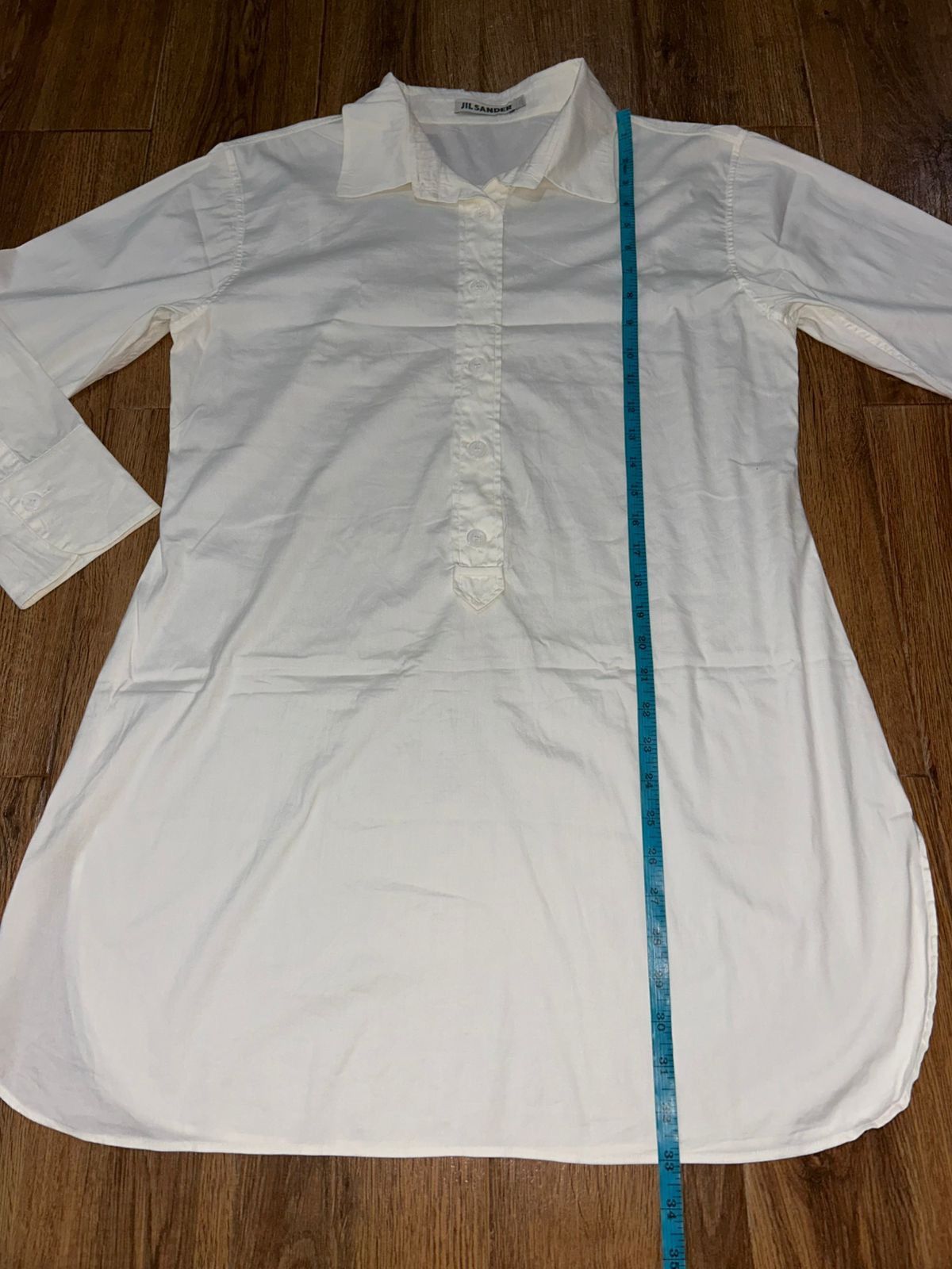 Jil Sander White Tunic Shirt Dress Size XS / US 0-2 / IT 36-38 - 10 Thumbnail