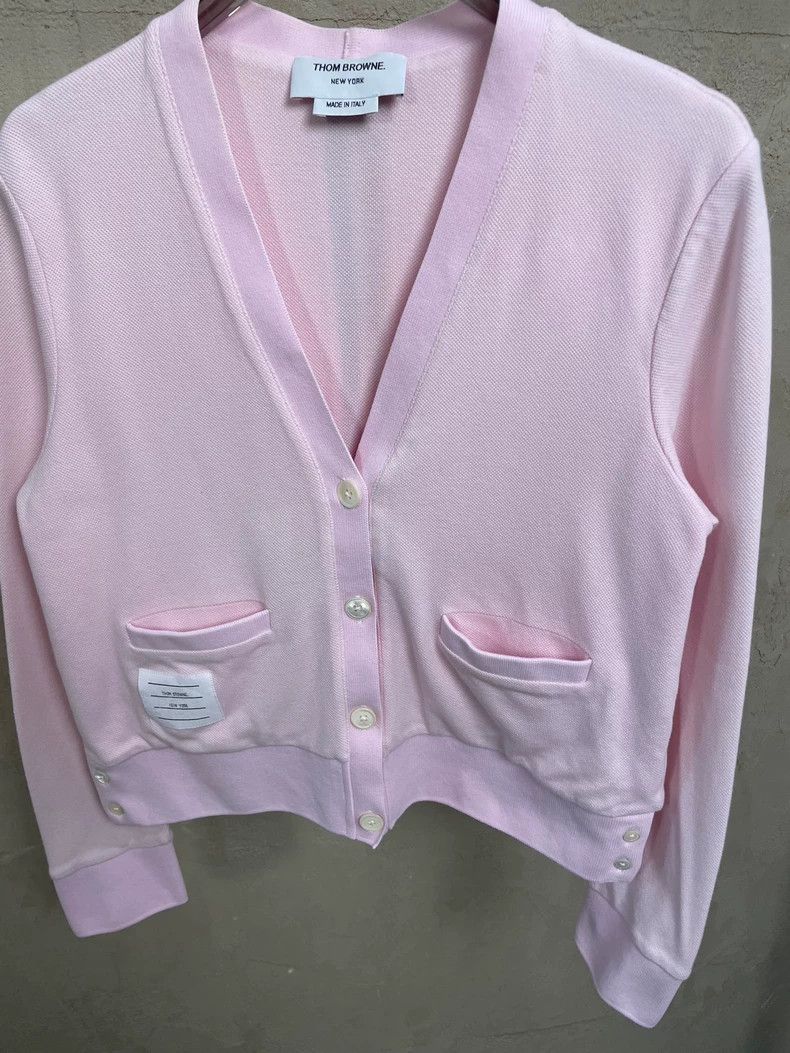 Thom Browne Thom Browne size2 Knitted cardigan with colored stripes on Size US M / EU 48-50 / 2 - 4 Thumbnail