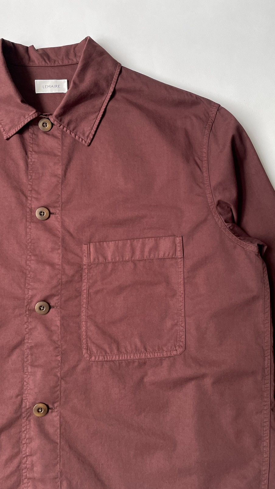 Lemaire Wine Cotton ‘Pyjama’ Over Shirt Size US L / EU 52-54 / 3 - 7 Thumbnail