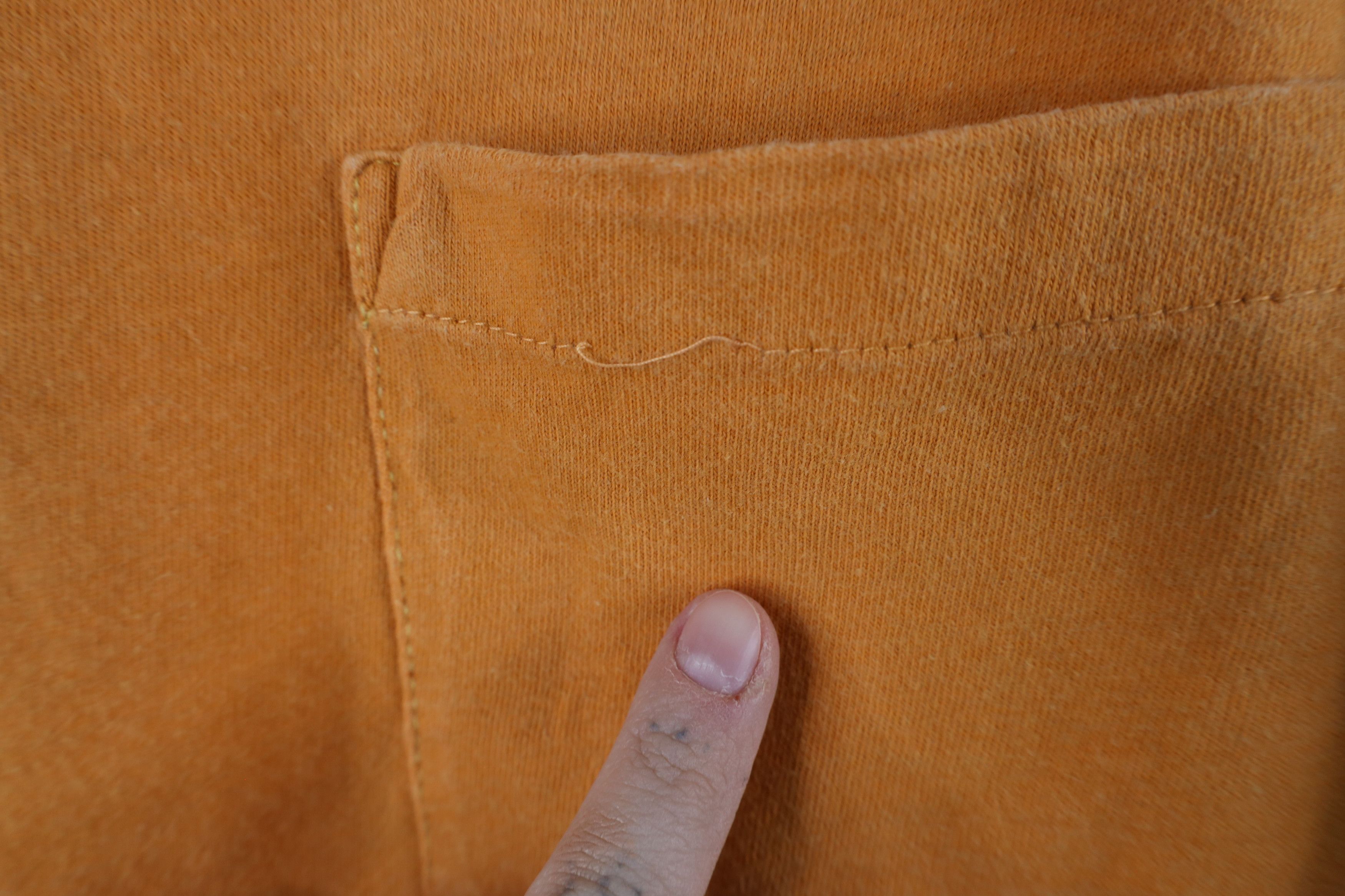 Vintage Vintage 90s Streetwear Blank Baggy Fit Pocket T-Shirt Orange Size US M / EU 48-50 / 2 - 4 Thumbnail