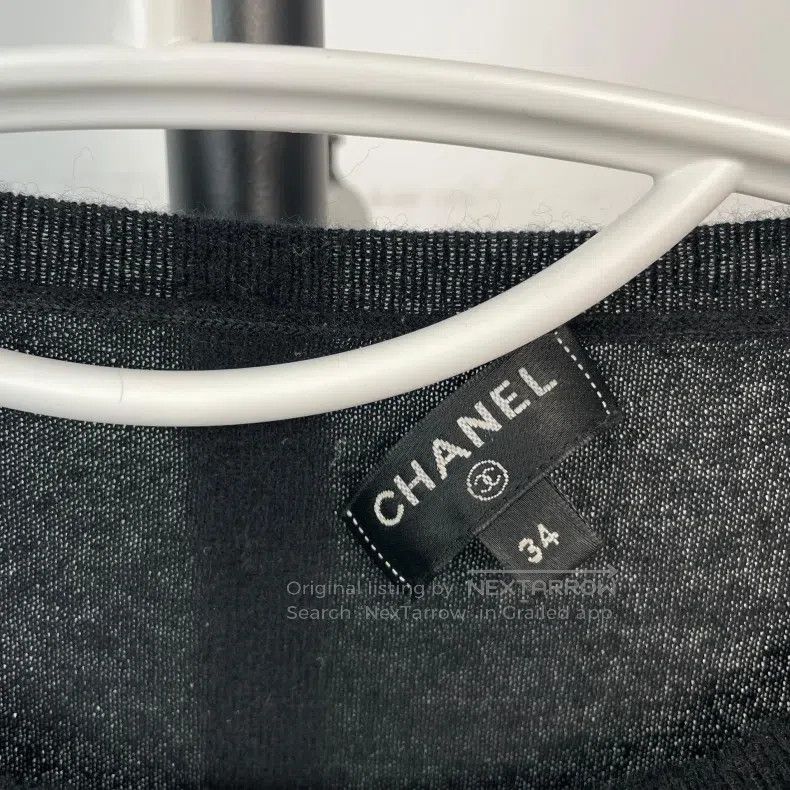 Chanel Chanel Black long-sleeved T-shirt Size XXS / US 00 / IT 34 - 5 Thumbnail