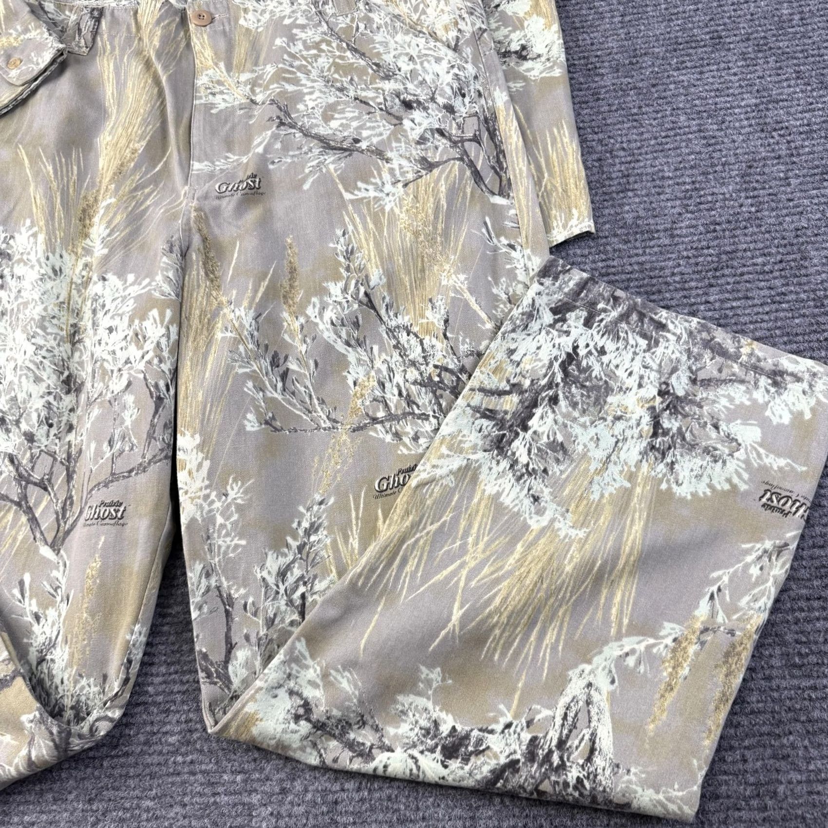 Vintage Frontier Legend Prairie Ghost Camo Hunting Shirt Pants 2 Piece Mens Large Brown Size US L / EU 52-54 / 3 - 3 Thumbnail
