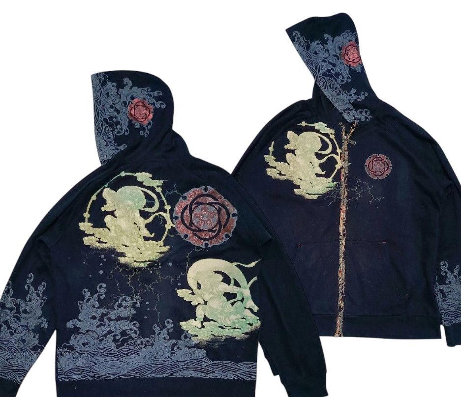 Vintage Bullet Noise Japanese Sukajan Dragon Zipper Hoodie