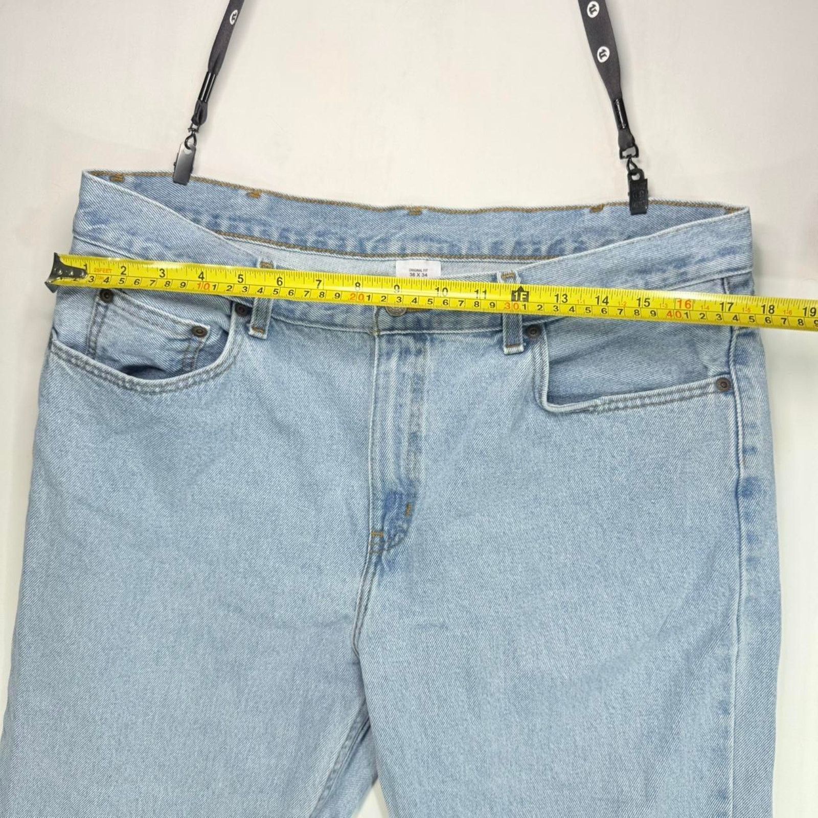 Faded Glory Vintage 90s Faded Glory Light Blue Jeans 36 X 34 Size US 36 / EU 52 - 3 Thumbnail