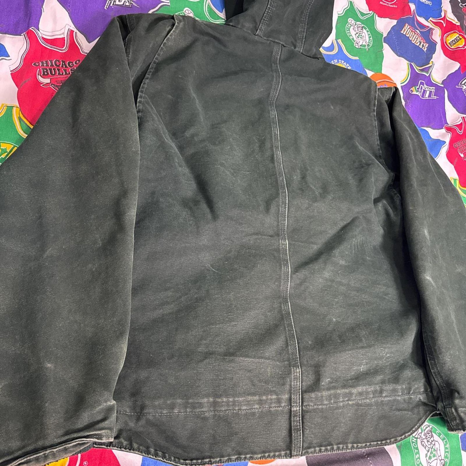 Carhartt × Vintage VTG Carhartt Detroit Jacket Hooded Sherpa J141 SPC Green XL Size US XL / EU 56 / 4 - 5 Thumbnail