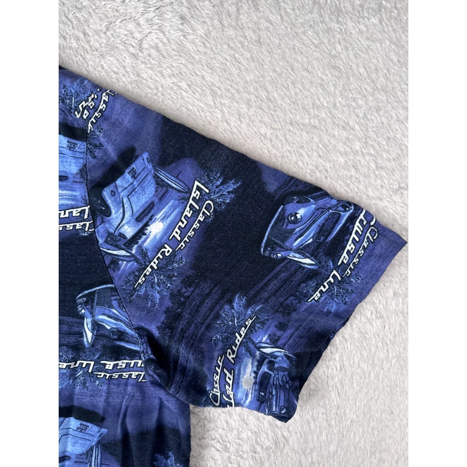 George George Button-Up Shirt Mens 3XL Blue Hawaiian Floral Short Sleeve Rayon Button-Front Casual Dress Shirt Size US XXL / EU 58 / 5 - 2 Thumbnail