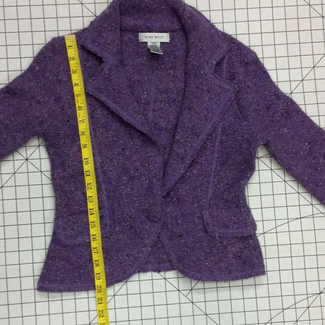 Nine West VINTAGE Nine West Women Wool Jacket Dress Overcoat XS Purple Women's Jacket XS Purple Wool 66% Button Clos er Size XS / US 0-2 / IT 36-38 - 5 Thumbnail