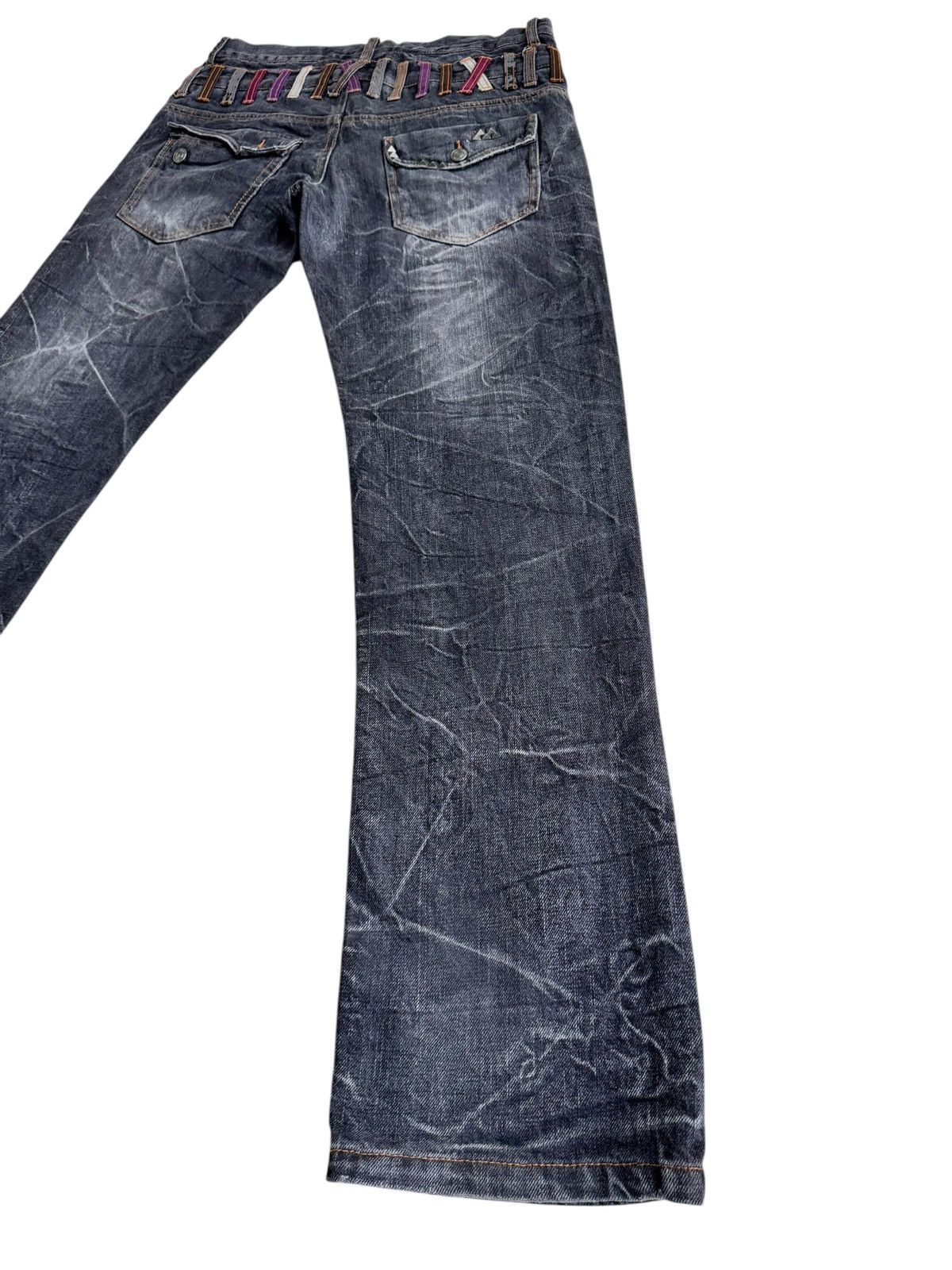 Japanese Brand 🔥Japanese Brand Nylaus Distressed Zipper Denim Jeans Size US 32 / EU 48 - 8 Thumbnail