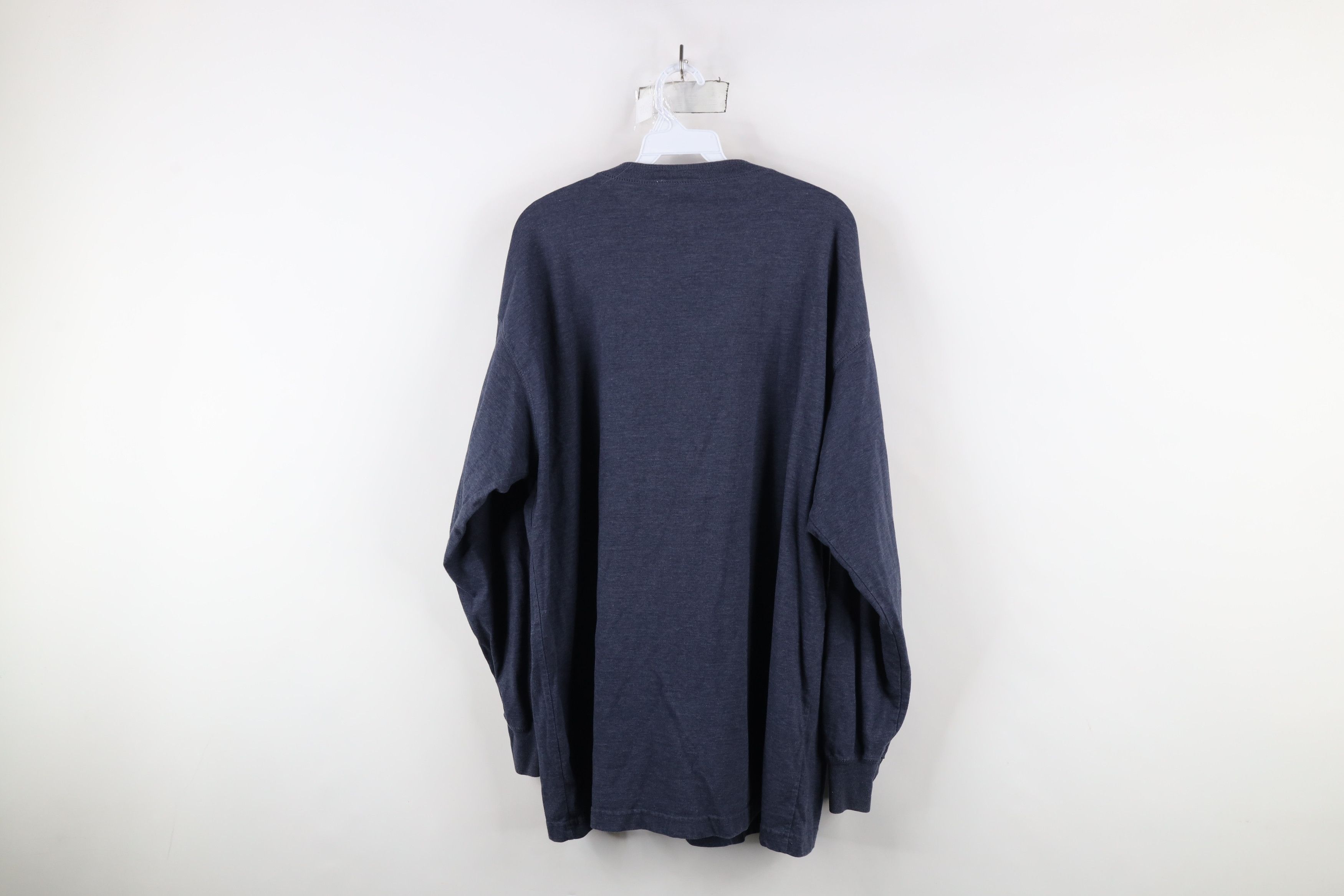 Vintage Vintage 90s Streetwear Knit Long Sleeve Henley T-Shirt Blue Size US XL / EU 56 / 4 - 7 Thumbnail