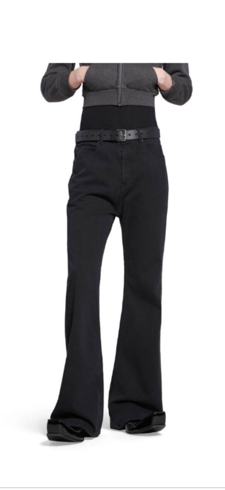 Balenciaga Balenciaga garde-robe black flared jeans size 30 fit 36 Size US 36 / EU 52 - 1 Thumbnail