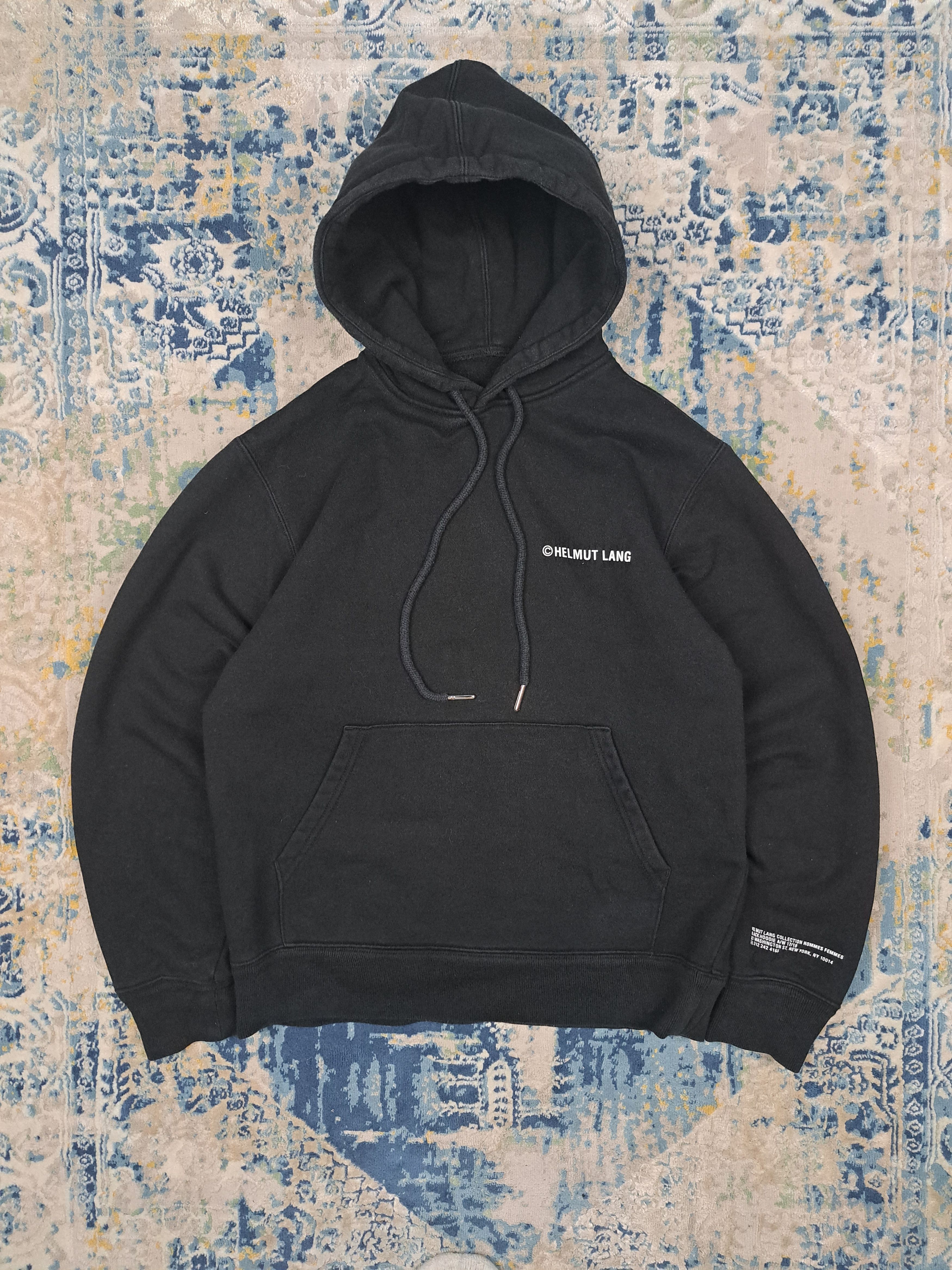 Helmut Lang A/W 17/18 Unisex Black Hoodie Archive Designer 