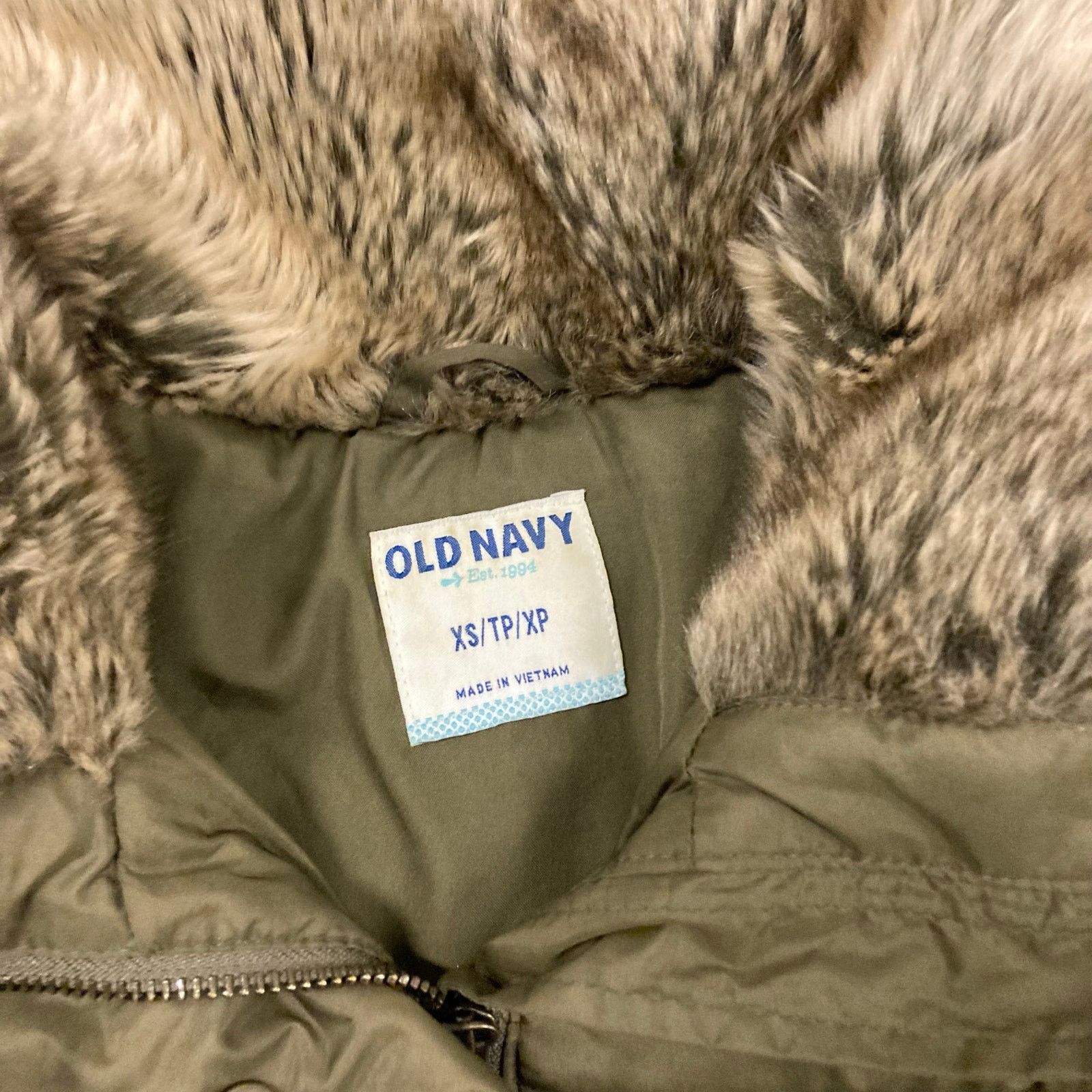 Vintage Fur collar old navy down puffer Jacket Size US XS / EU 42 / 0 - 5 Thumbnail
