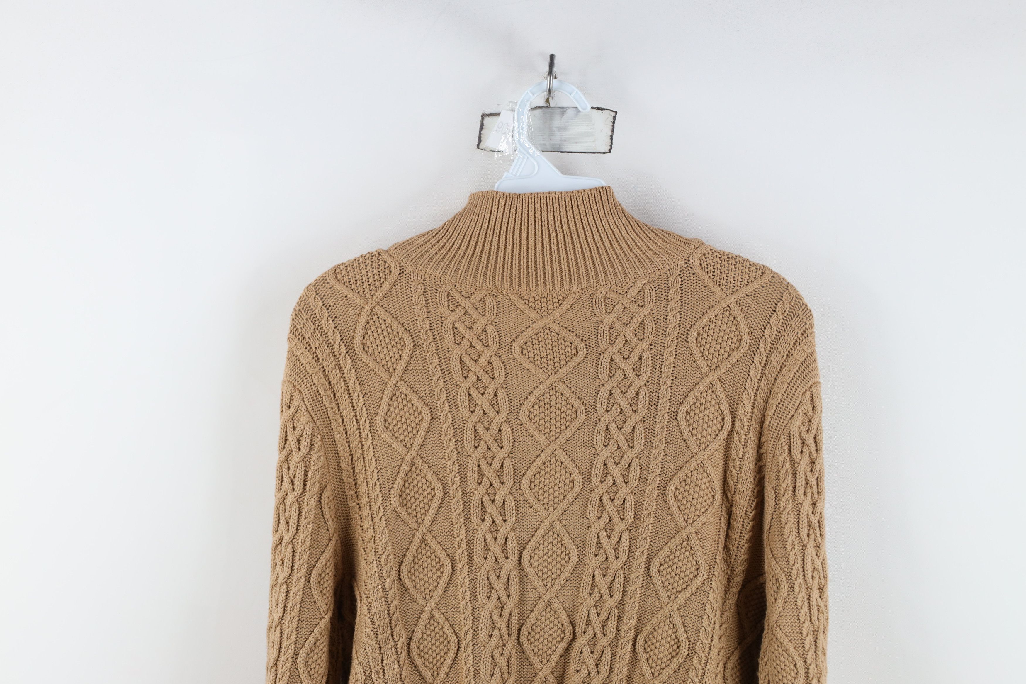 Ralph Lauren Vintage 90s Ralph Lauren Chunky Cable Knit Sweater Brown Size XL / US 12-14 / IT 48-50 - 11 Thumbnail