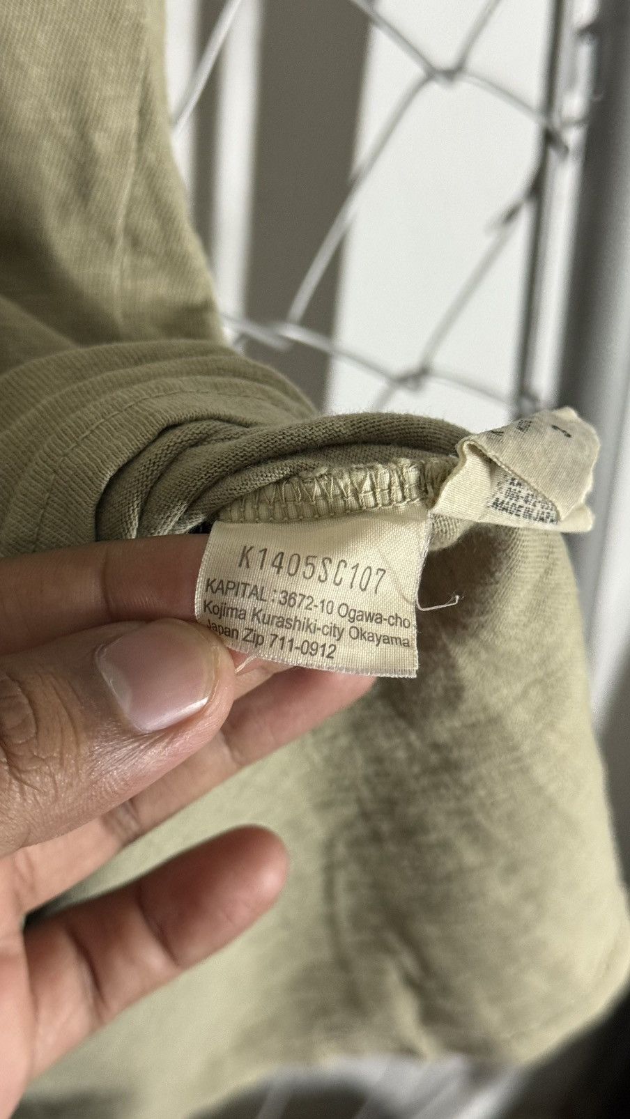 Kapital Vintage Kapital Japan Khaki Green Henley Pocket Tee Shirt Size US M / EU 48-50 / 2 - 9 Thumbnail