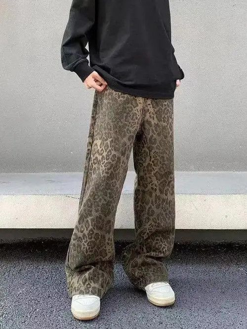 Baggy Leopard Graphic Pants