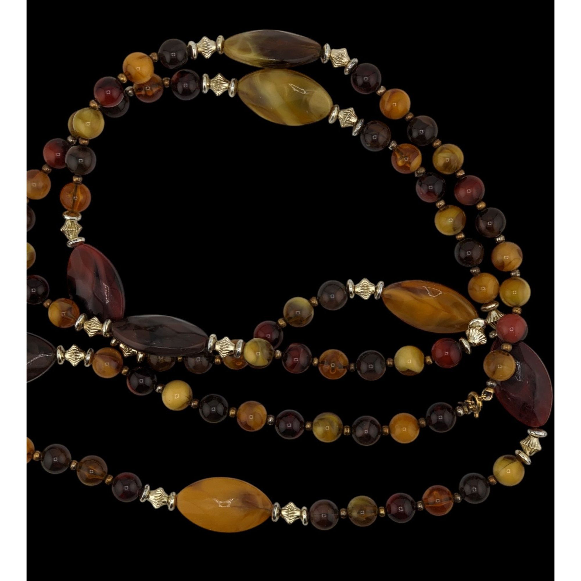 Other Vintage Bohemian Hippie Earth Tone Beaded Necklace Size ONE SIZE - 2 Thumbnail