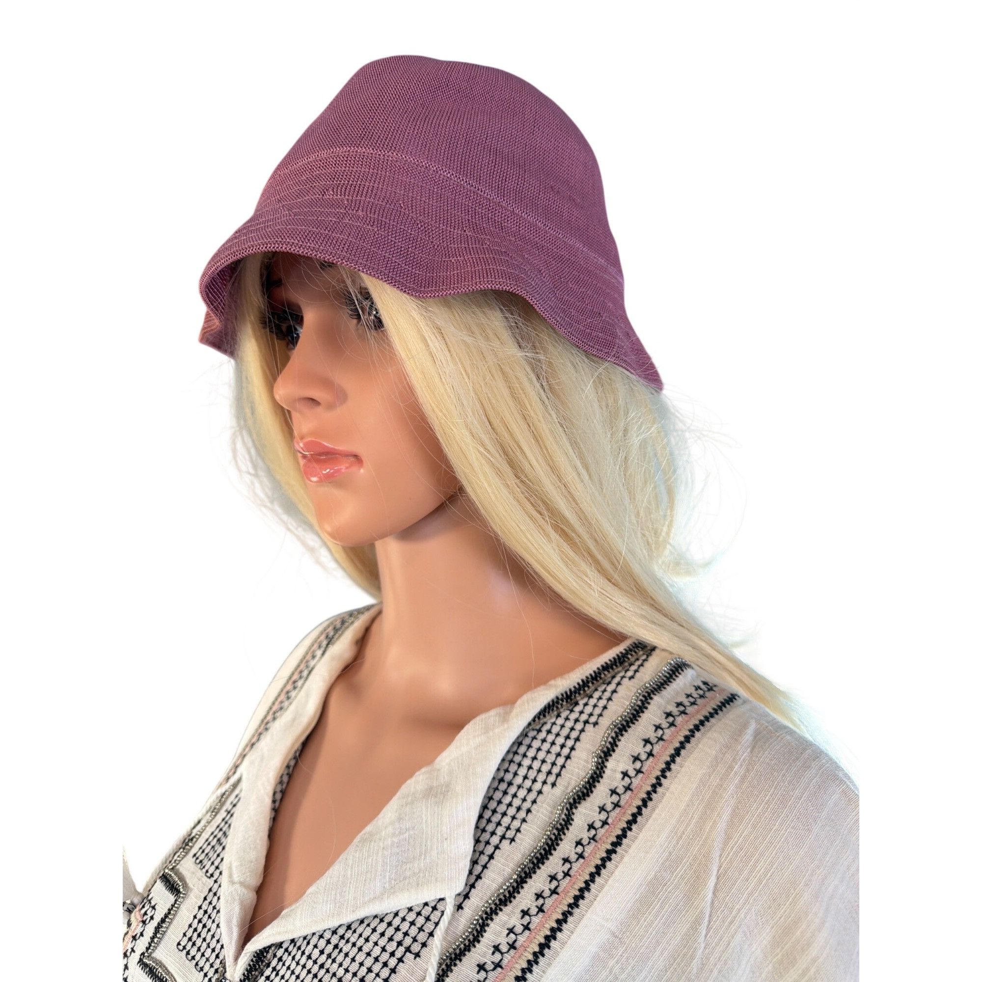Kangol Kangol OS Embroidered Bucket Hat Floral Rose Pink Vintage HT Size ONE SIZE - 12 Thumbnail