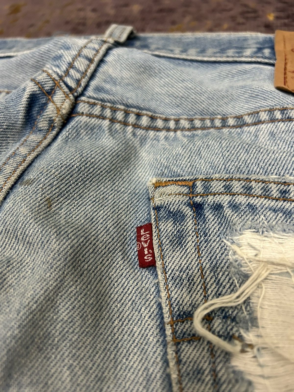 Levi's Vintage Clothing Vintage Levis 501XX Sample Rippert Gorilla Aplle Print Size US 33 - 12 Thumbnail