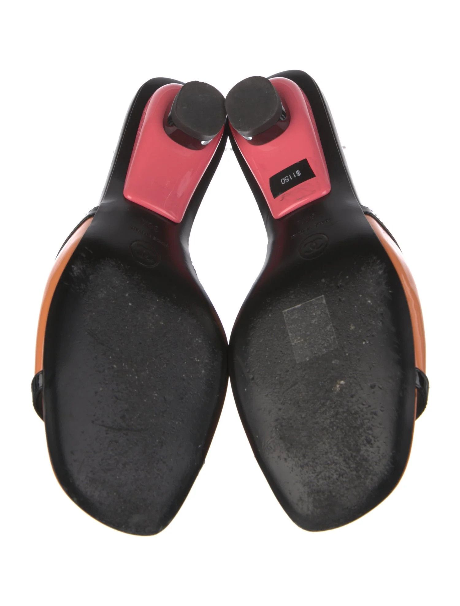 Chanel os11x0126 CC Slide Heels in Orange Size US 7 / IT 37 - 4 Thumbnail