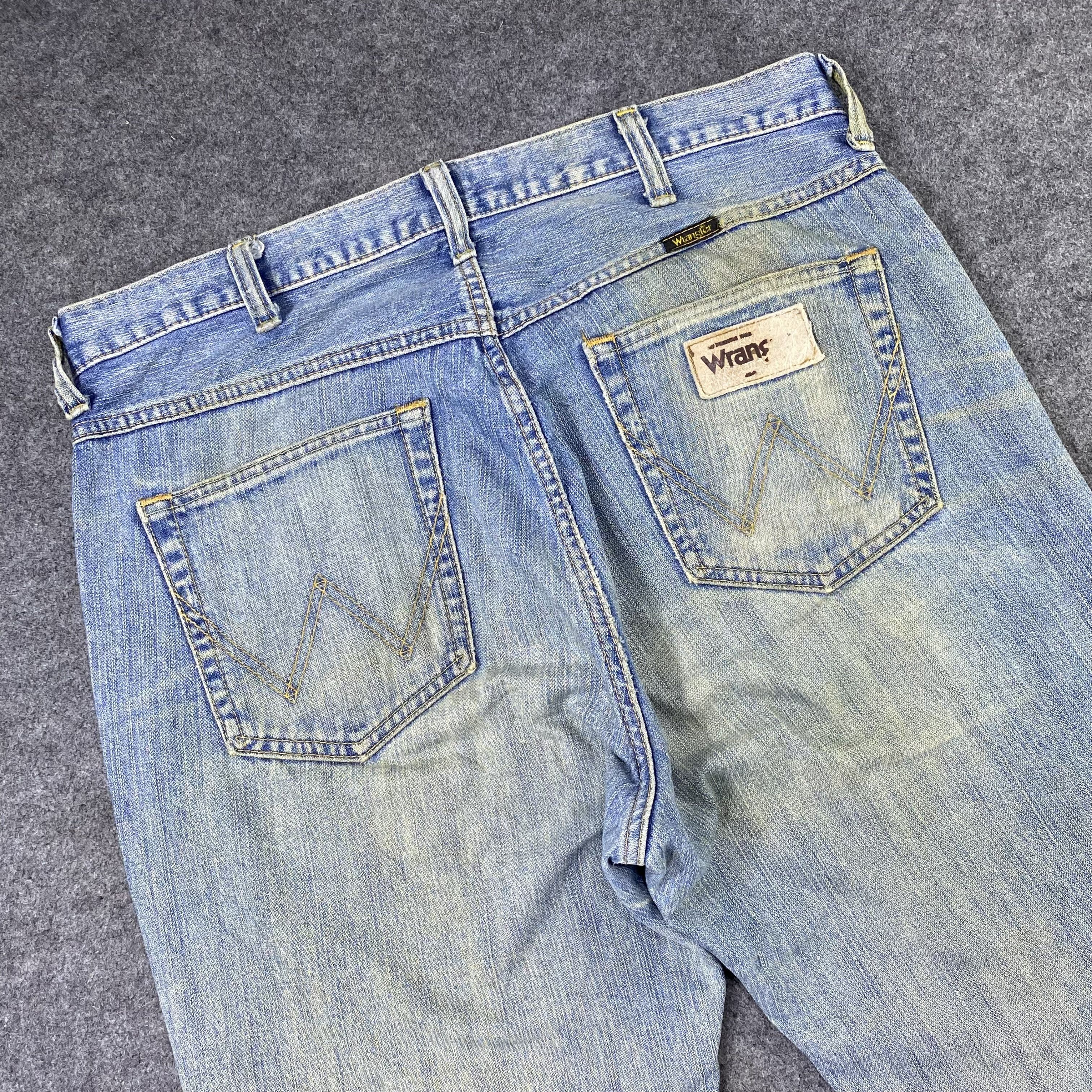 Jean × Vintage × Wrangler Vintage wrangler Distressed Blue Wash jeans-J1160 Size US 38 / EU 54 - 6 Thumbnail