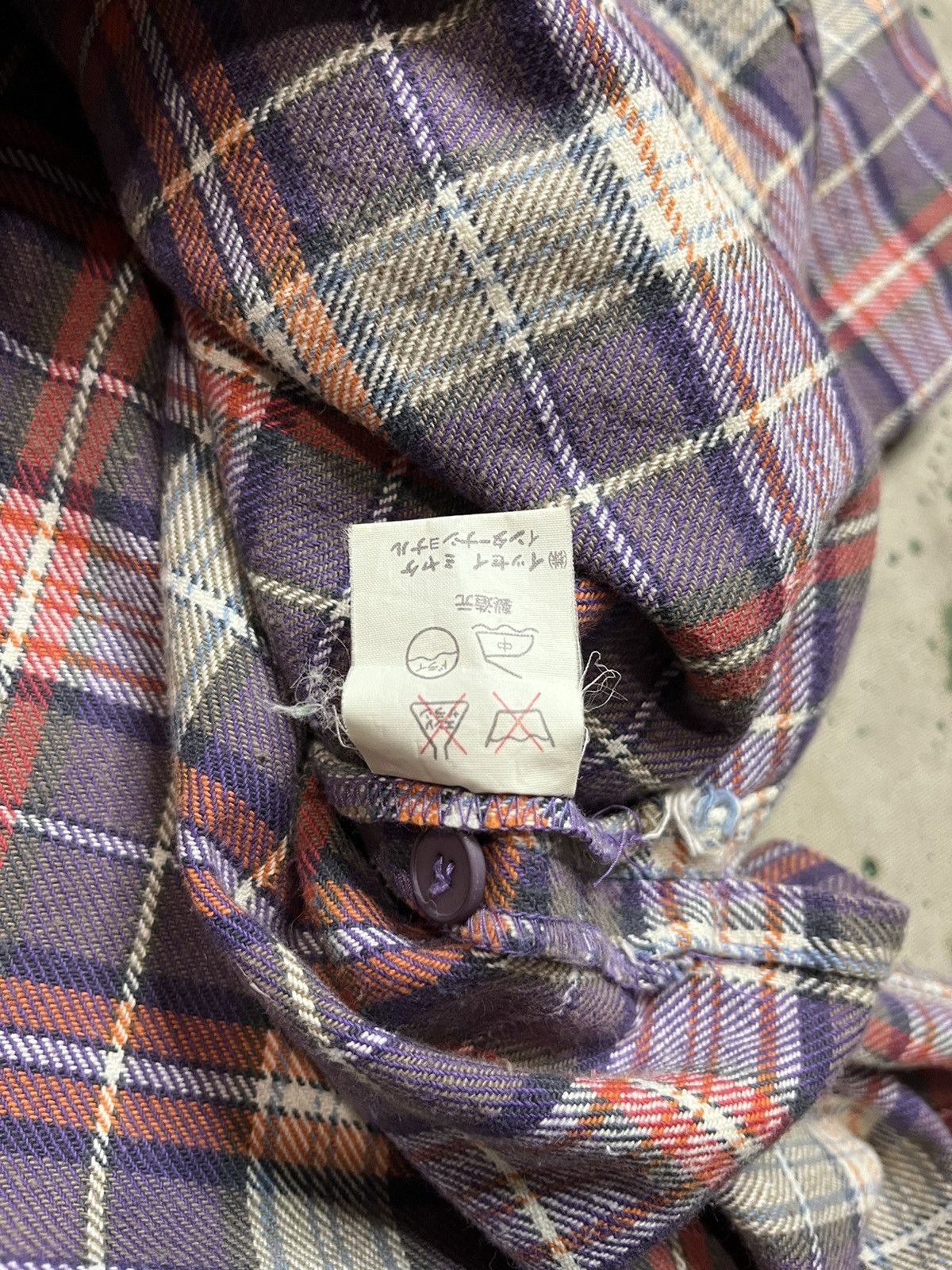 Issey Miyake Vintage Issey Sport Mandarin Collar Plaid Flannel Shirt Size L / US 10 / IT 46 - 4 Thumbnail
