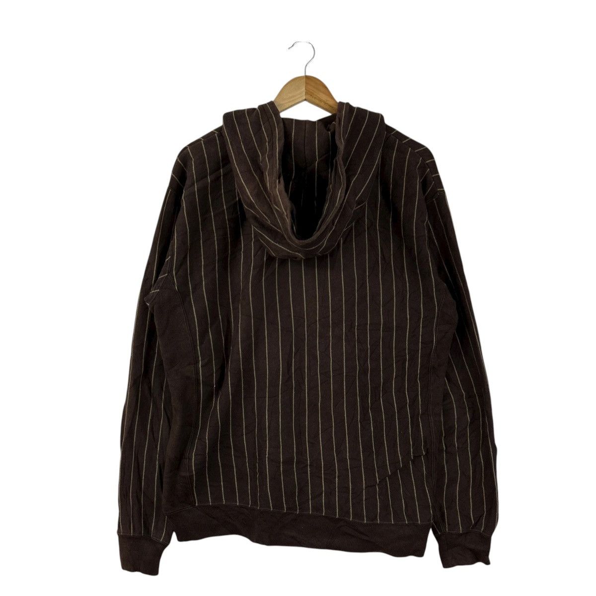 Dickies Vintage Dickies Japan Brown Pinstripe Full Zip Hoodie Size US L / EU 52-54 / 3 - 4 Thumbnail