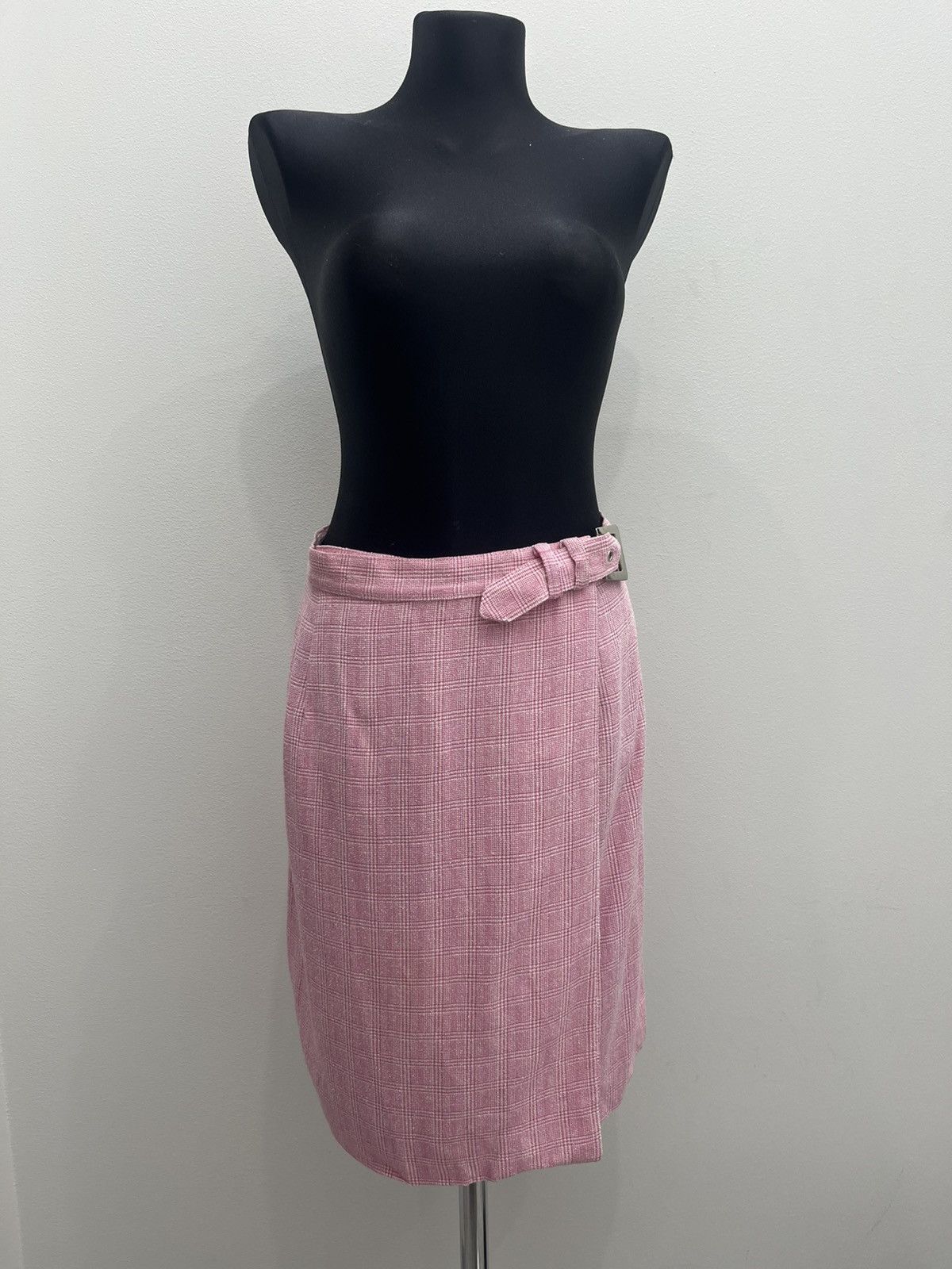Versace Jeans Couture Vintage Archive Versace Jeans Couture Pink Check Belt Skirt Size 30" / US 8 / IT 44 - 1 Thumbnail