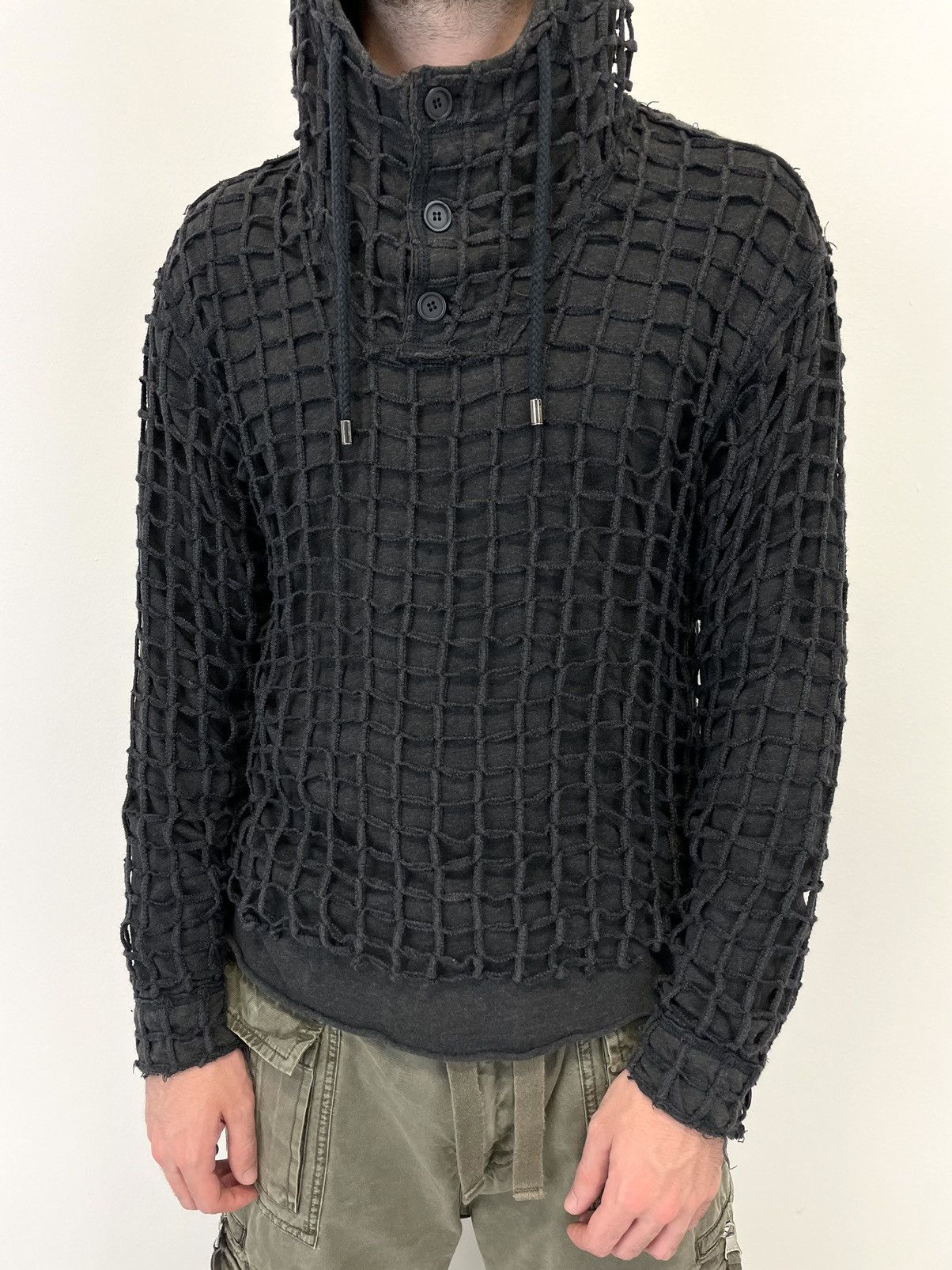 Dolce & Gabbana AW2012 Dolce & Gabbana laser cut net double layer hoodie Size US L / EU 52-54 / 3 - 2 Thumbnail