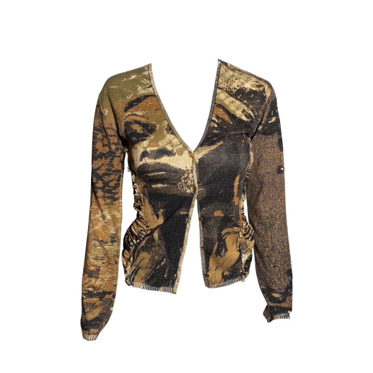 Roberto Cavalli Roberto Cavalli 2003 AW Face Print Button Up Cardigan Size M / US 6-8 / IT 42-44 - 1 Thumbnail