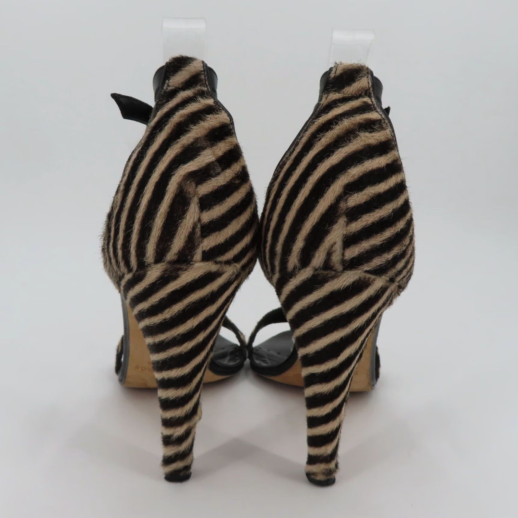 Vintage Kate Spade New York Womens 10 Zebra Print Animal Hair Open Toe High Heels Size US 10 / IT 40 - 6 Thumbnail