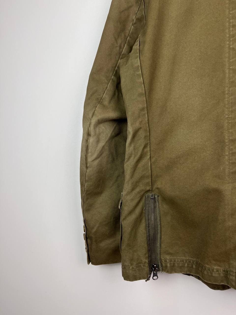 Diesel Diesel SK-Y78 khaki cotton leather trim blazer jacket Size US M / EU 48-50 / 2 - 11 Thumbnail