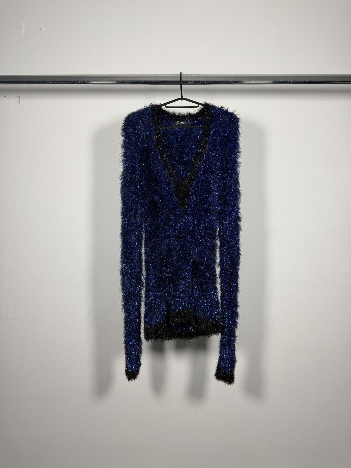 Balmain Balmain 2010’s Oversized Fuzzy Mohair Knit Sweater Size L / US 10 / IT 46 - 1 Thumbnail