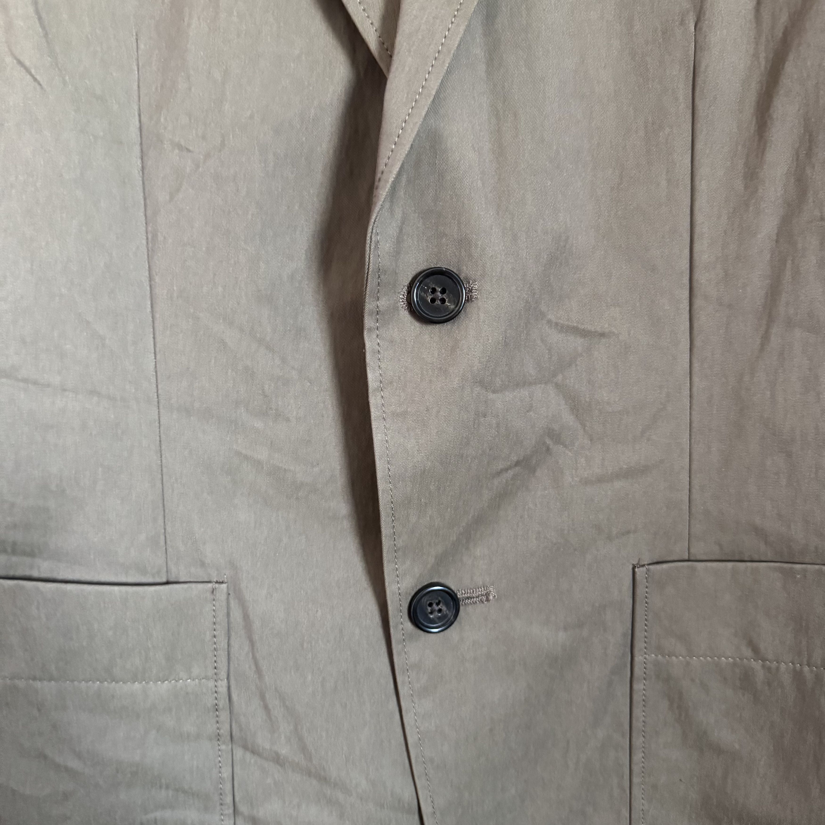 ARKET BESTE 319 Italy Cotton Nylon Twill Brown Blazer Jacket