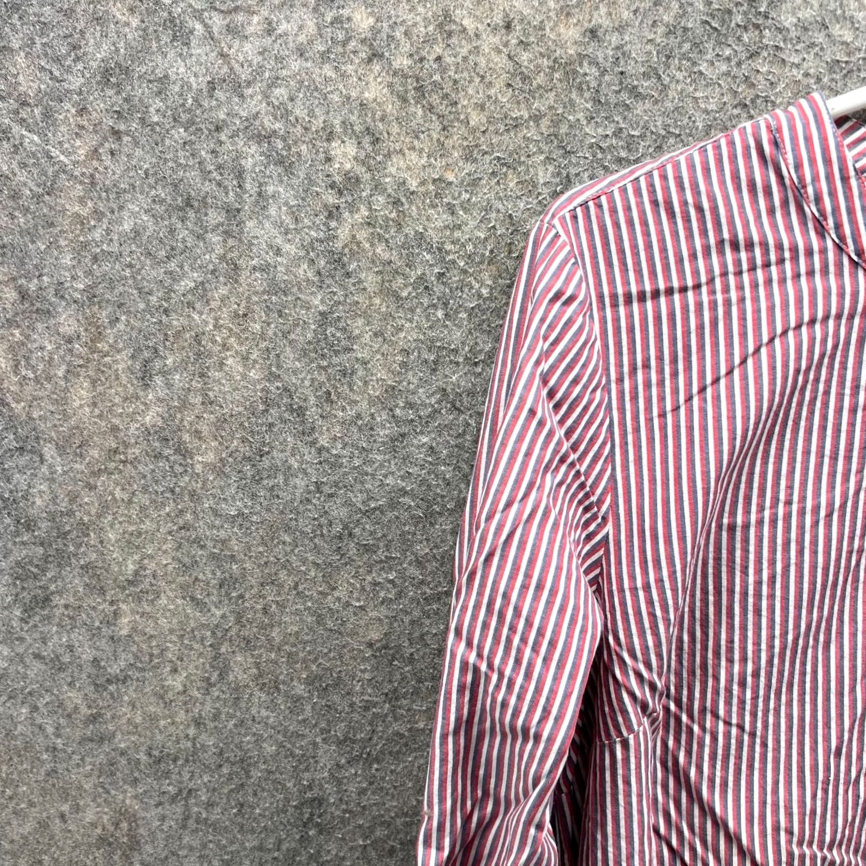 Tommy Hilfiger Tommy Hilfiger Shirt Dress Womens Small Red Striped Button Down Belted A Line Size S / US 4 / IT 40 - 4 Thumbnail