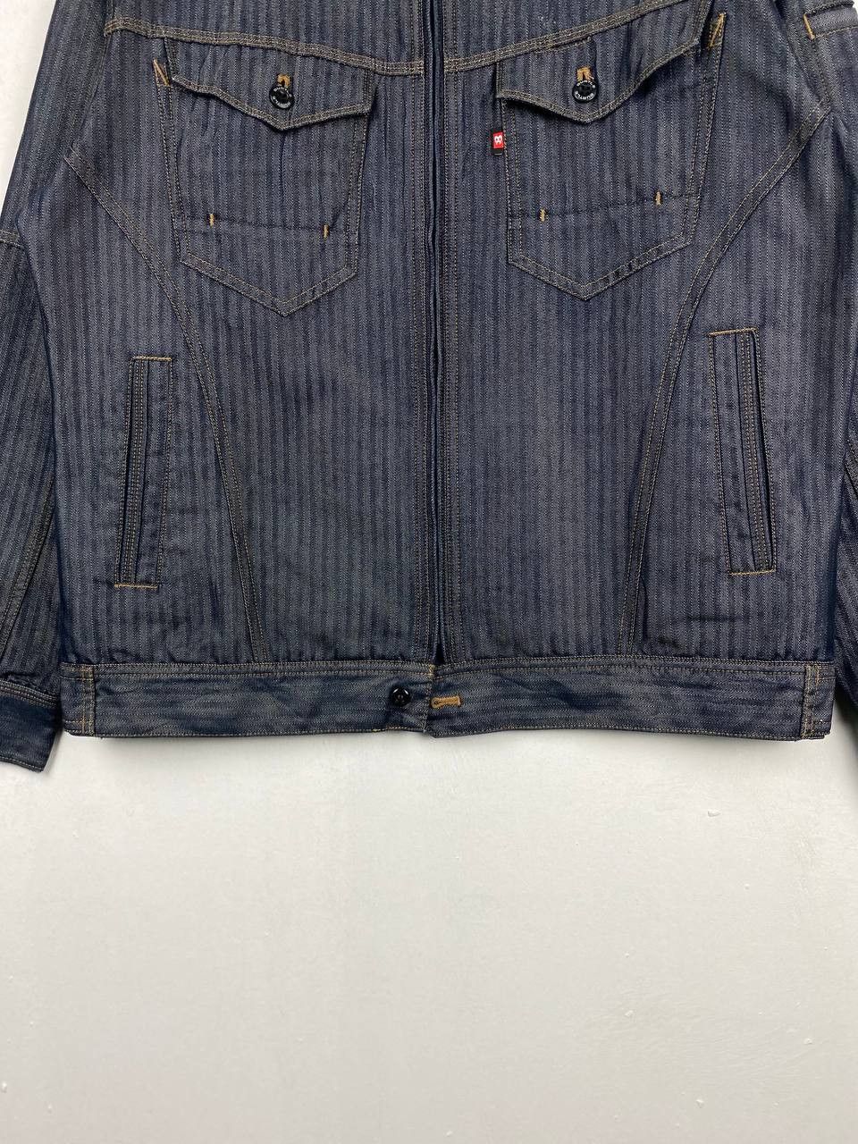 Japanese Brand burtle herringbone indigo worker jacket nice design Size US L / EU 52-54 / 3 - 3 Thumbnail