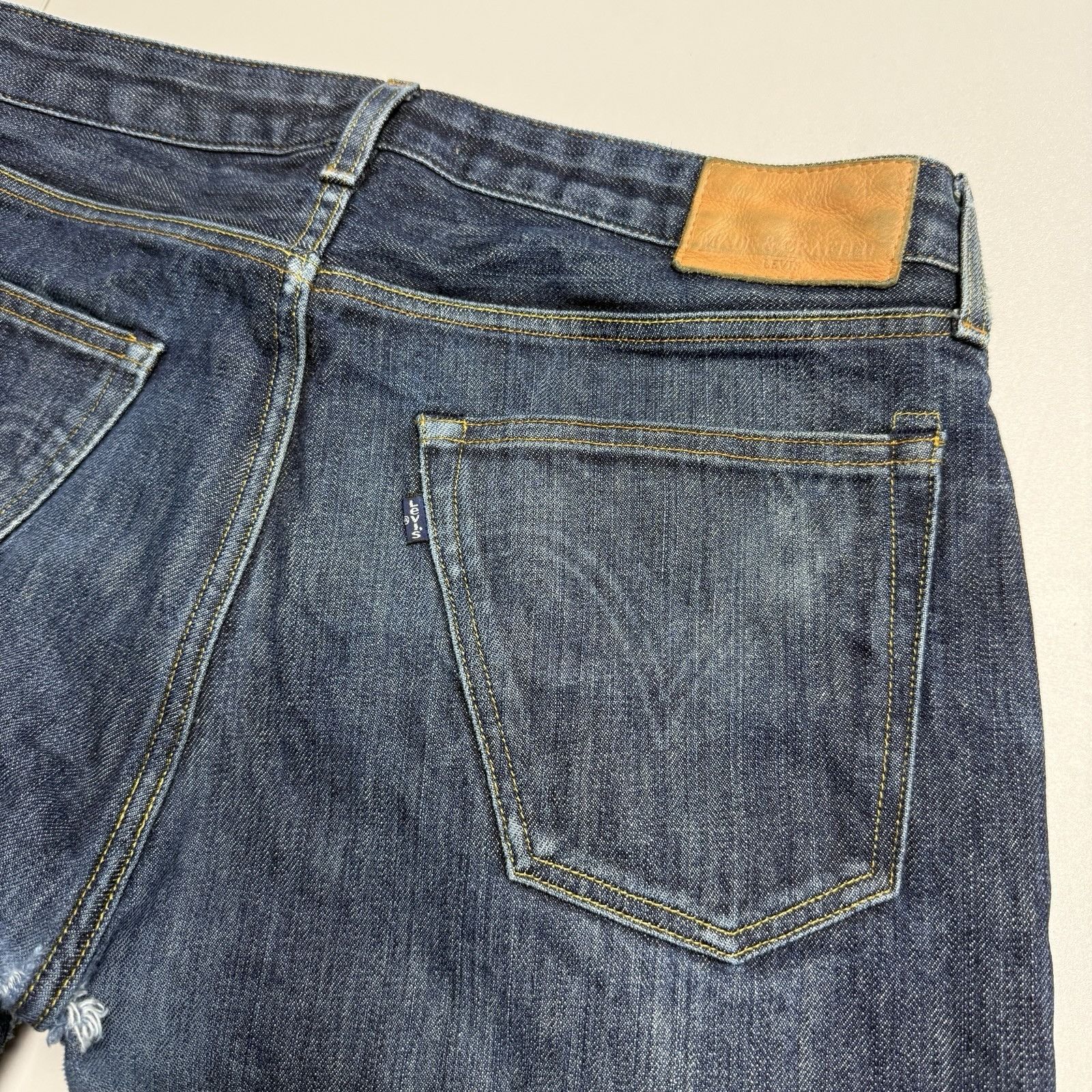 Levi's Levi's Made & Crafted Raw Denim Thumbtack Jeans Mens 34 Dark Size US 34 / EU 50 - 7 Thumbnail