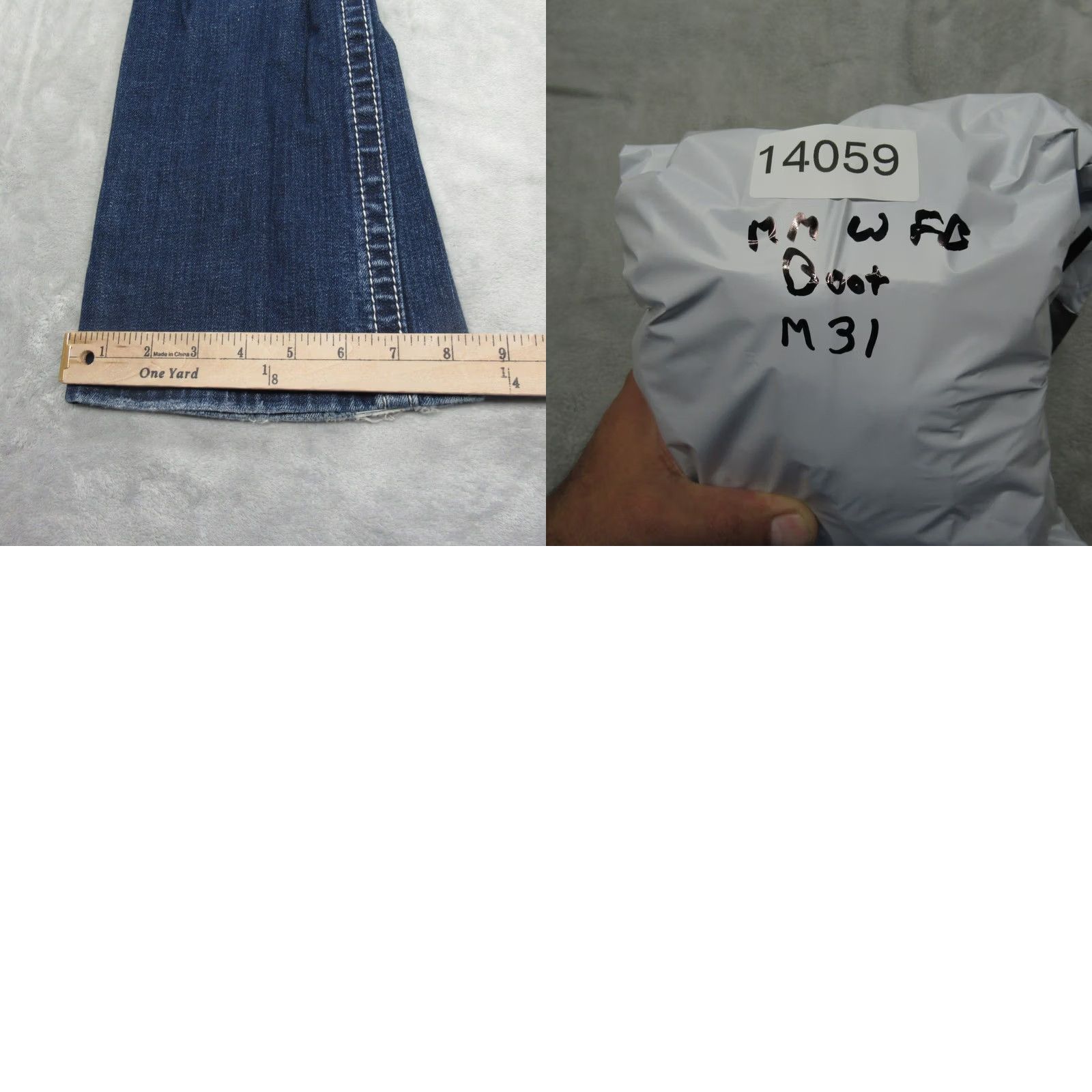Miss Me Miss Me Jeans Women Bootcut Denim 28x32 Dark Blue Embroidered Rhinestone Pockets Stretch Comfort Relaxed Baggy Leadin Size 28" / US 6 / IT 42 - 10 Thumbnail