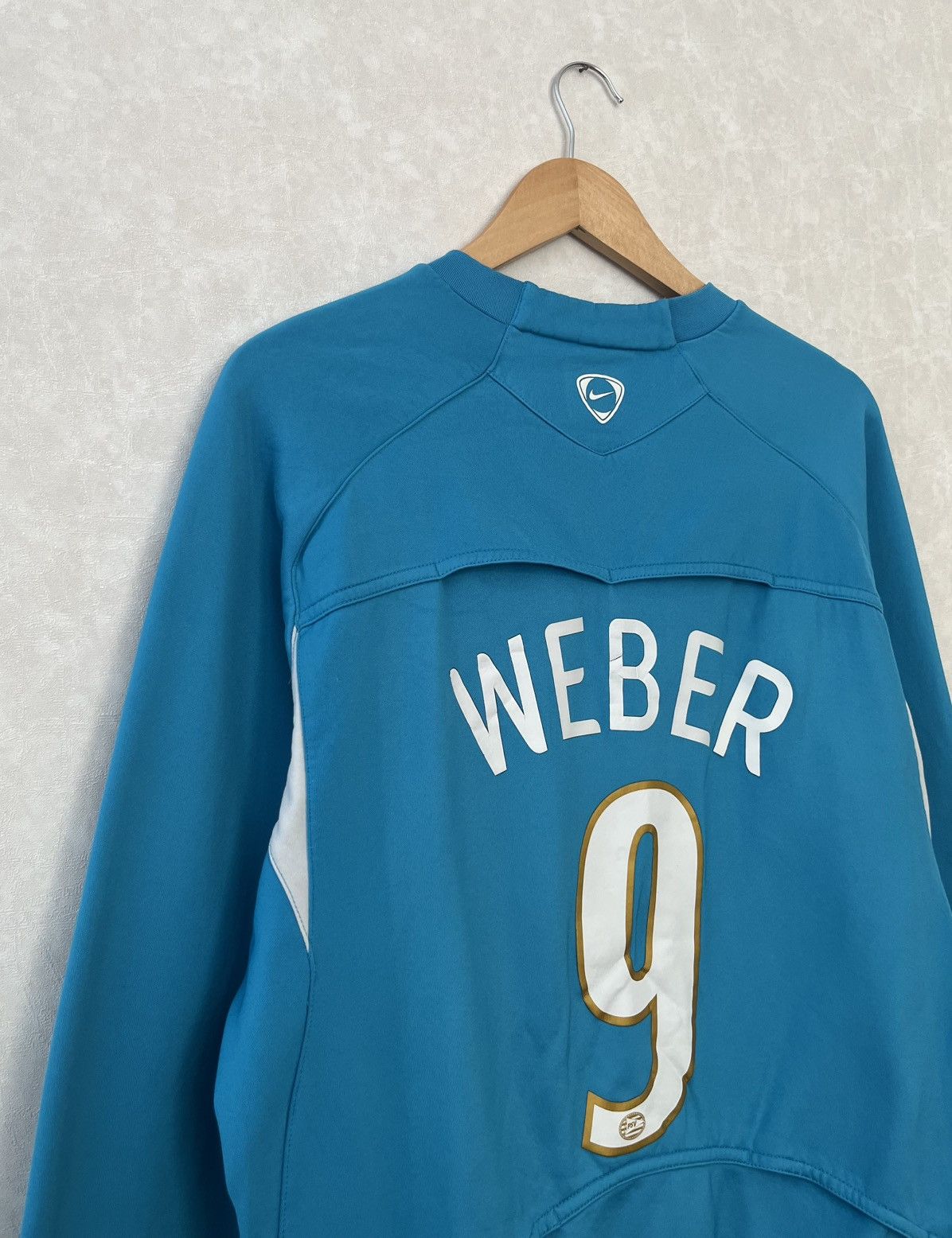 Nike PSV Eindhoven Nike Football Sweatshirt #9 Weber 00s Size US L / EU 52-54 / 3 - 16 Thumbnail