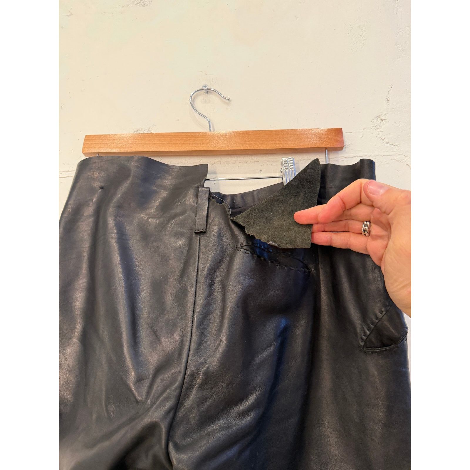 Ma+ MA+ Black Leather Pants Size US 32 / EU 48 - 8 Thumbnail