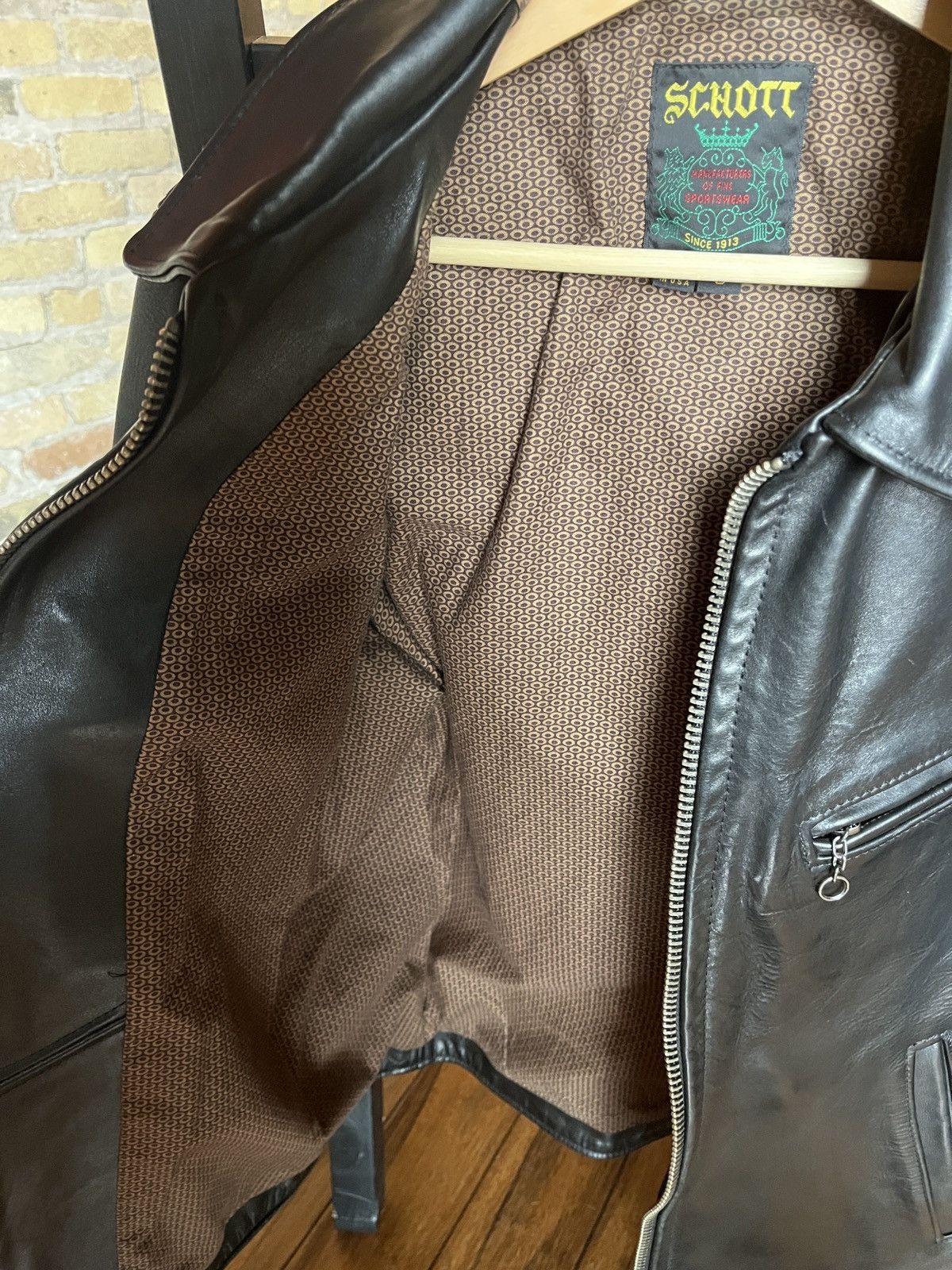 Schott Schott 165 Cowhide Leather Jacket Men's Small Size US S / EU 44-46 / 1 - 3 Thumbnail