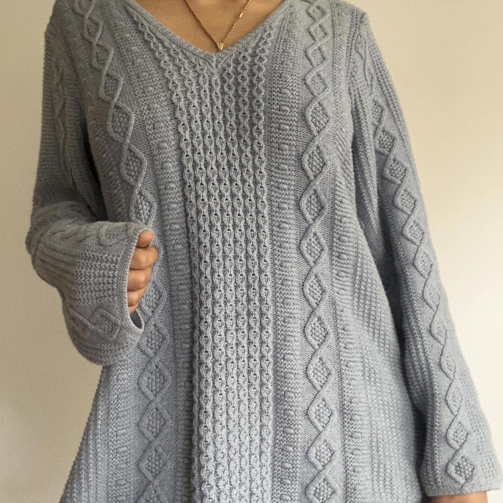 Other Light blue cable knit sweater #knitwear #cableknit Size XL / US 12-14 / IT 48-50 - 2 Thumbnail